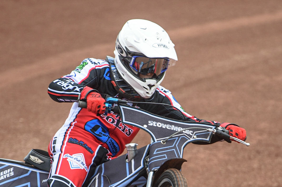 Photo: Ian CharlesSam McGurk in actionBelle Vue Press &amp; Practice Day, National Speedway Stadium, Manchester Thursday  13  May  2021