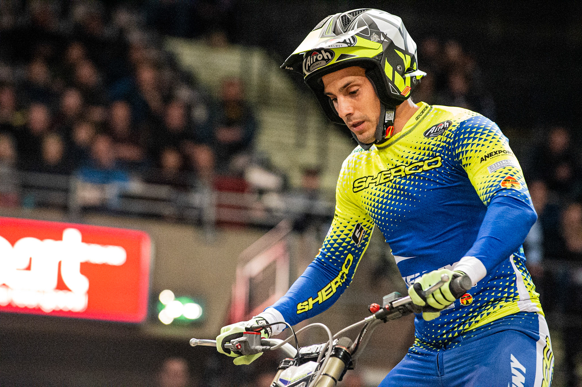 SHEFFIELD, ENGLAND  - DECEMBER 28TH  Jeroni Fajardo, Spain (Sherco)  during the 25th Anniversary Sheffield Indoor Trial at the FlyDSA Arena, Sheffield on Saturday 28th December 2019. (Credit: Ian Charles | MI News)