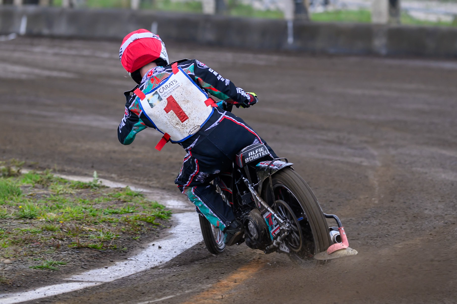 Alfie Bowtell in action during the Derbyshire Open at Hi-Edge Speedway, Buxton on Sunday 27th September 2026. (Photo: Ian Charles | MI News)