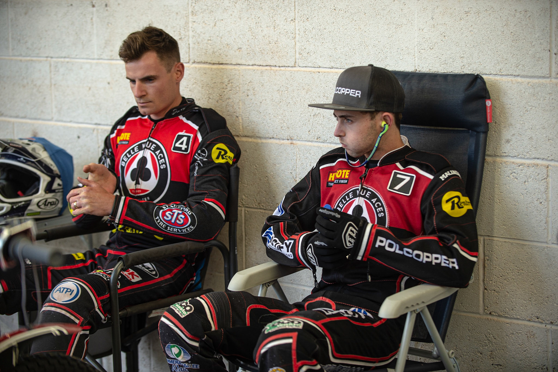 Photo: Ian Charles

Steve Worrall (left) and Jaimon Lidsey before the meeting

Belle Vue Aces v Ipswich Witches, British Speedway Premiership, Belle Vue National Speedway Stadium, Manchester, Monday 3  June  2019