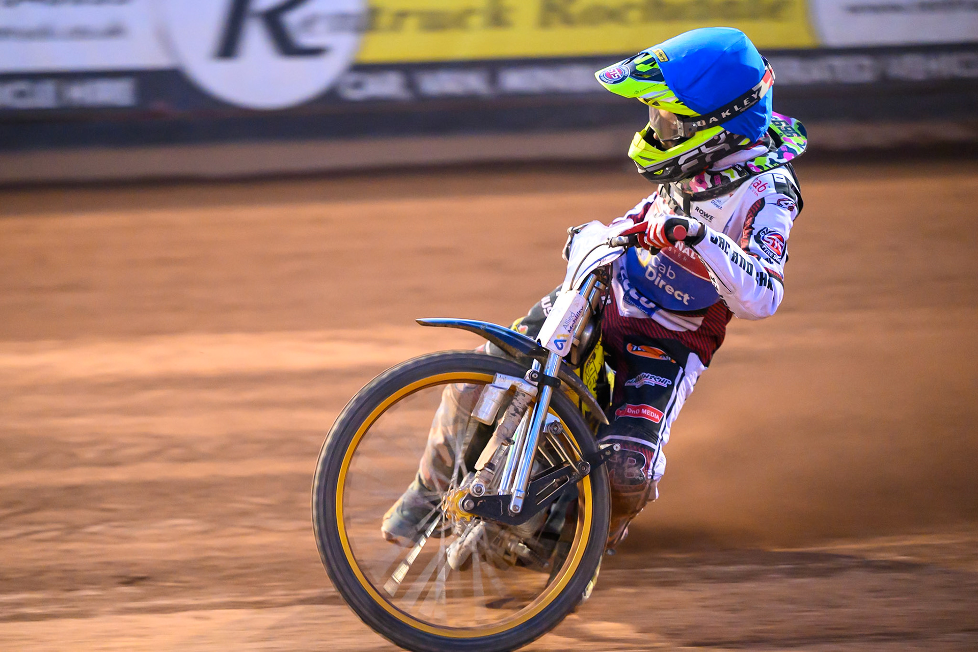 Ace Pijper (3) in action  during the Cab Direct British Speedway Championship Final at the National Speedway Stadium, Manchester on Saturday 15th August 2026. (Photo: Ian Charles | MI News)