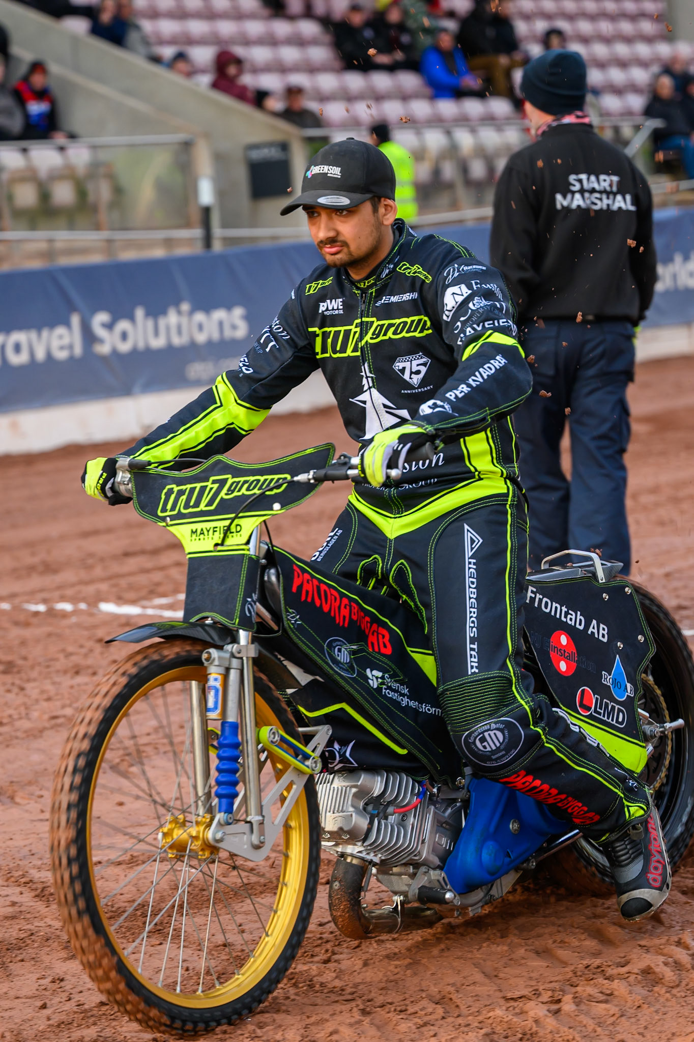 Philip Hellstrom-Bangs of Ipswich Witches during the Rowe Motor Oil Premiership match between Belle Vue Aces and Ipswich Witches at the National Speedway Stadium, Manchester on Monday 20th April 2026. (Photo: Ian Charles | MI News)