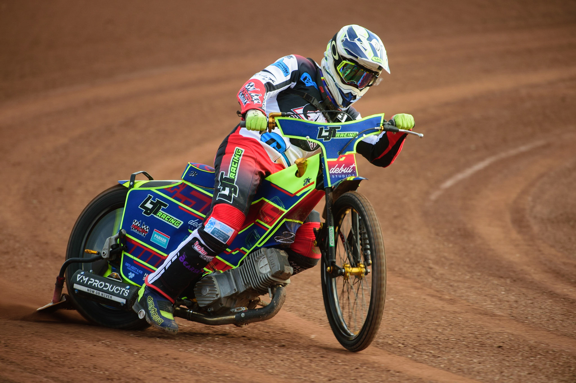 MANCHESTER, UK. MAR 14TH Nathan Ablitt in action during the Belle Vue Speedway Media Day at the National Speedway Stadium, Manchester on Monday 14th March 2022. (Credit: Ian Charles | MI News)