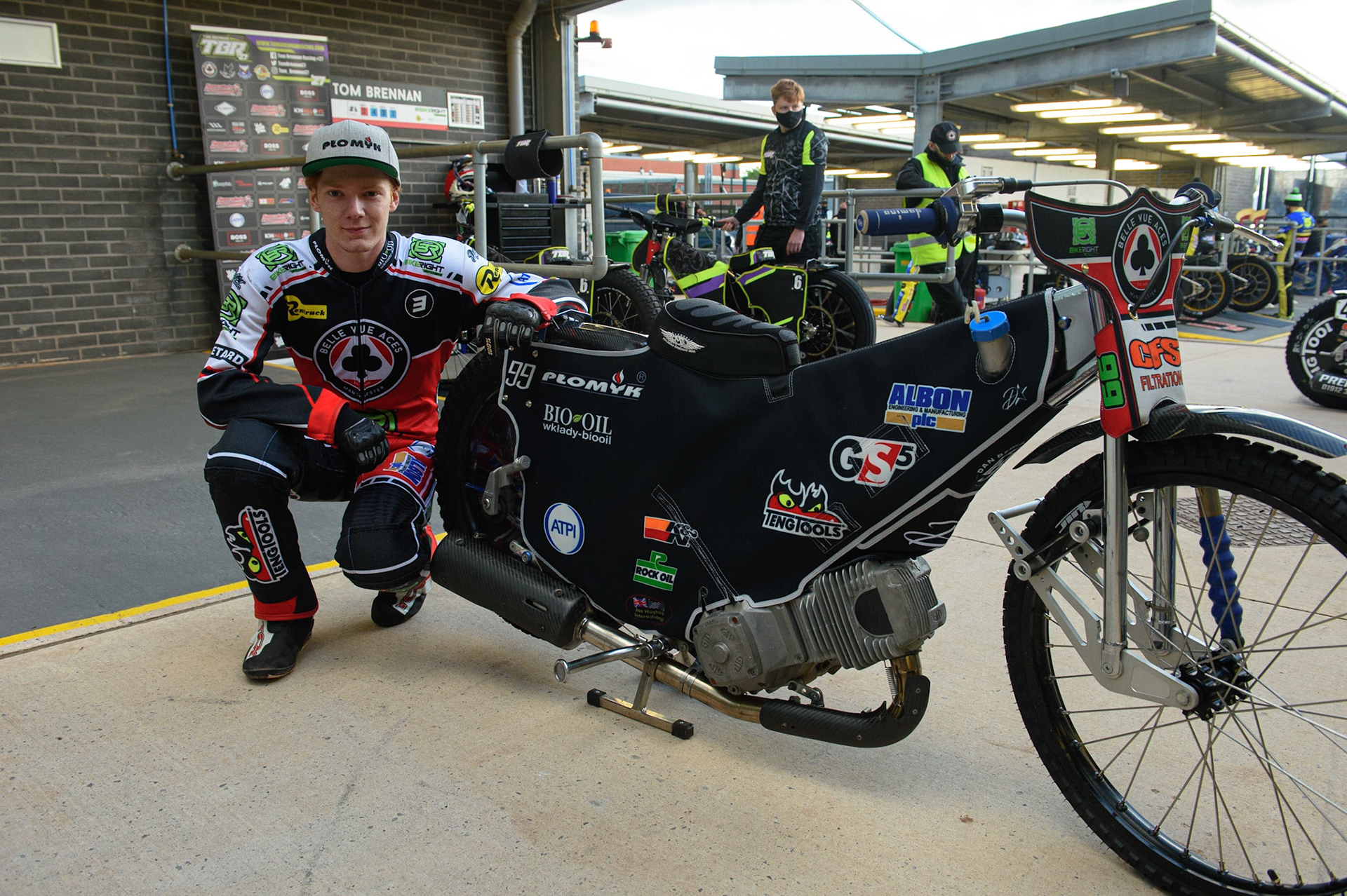 Photo: Ian CharlesDan Bewley  - Belle Vue BikeRight Aces Belle Vue Aces v Sheffield Tigers, British Speedway Premier League, National Speedway Stadium, Manchester Monday  17  May  2021