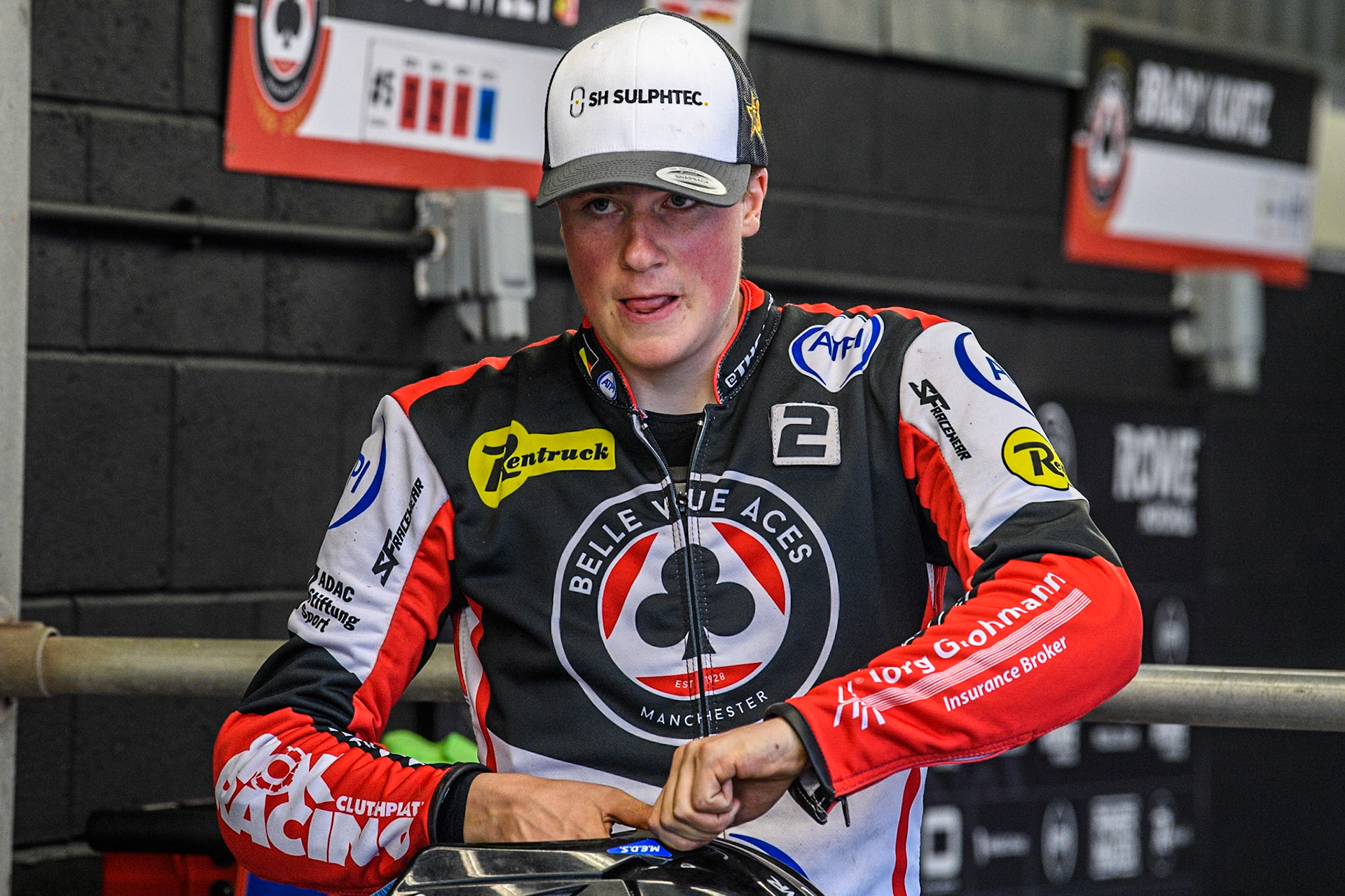Belle Vue Aces' Norick Blodorn during the Rowe Motor Oil Premiership match between Belle Vue Aces and Leicester Lions at the National Speedway Stadium, Manchester on Monday 24th June 2024. (Photo: Ian Charles | MI News)