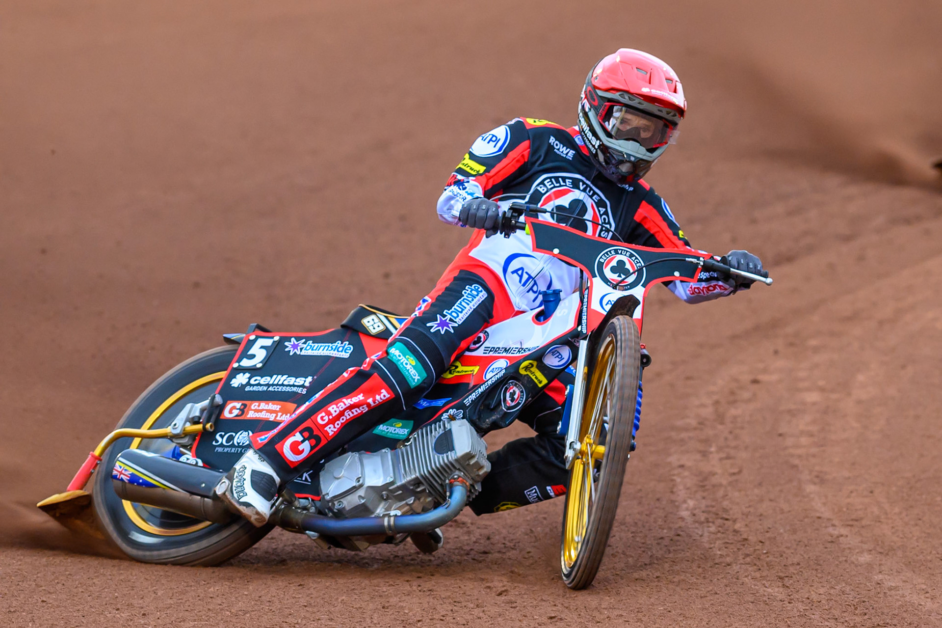 Jason Doyle of Belle Vue Aces in action during the Rowe Motor Oil Premiership match between Belle Vue Aces and King's Lynn Stars at the National Speedway Stadium, Manchester on Monday 29th June 2026. (Photo: Ian Charles | MI News)