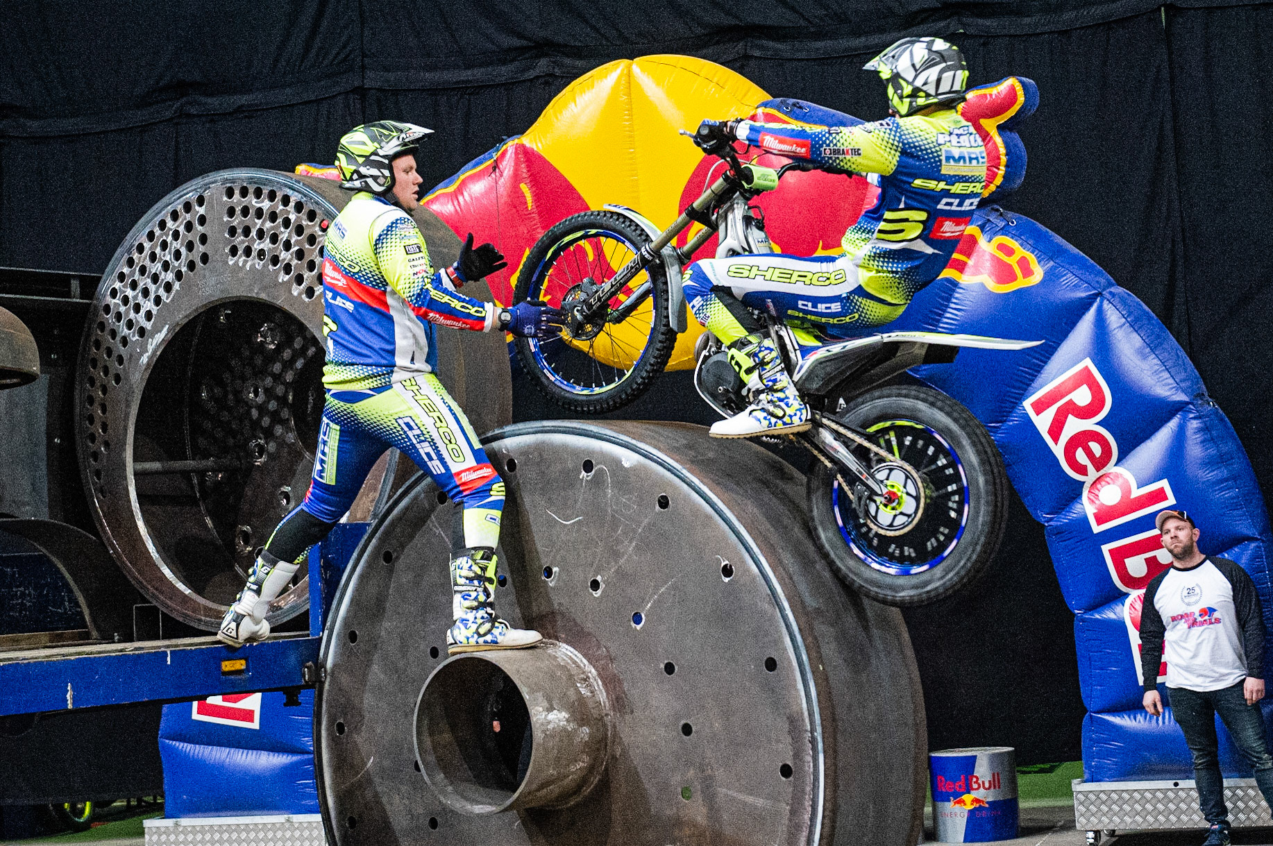 SHEFFIELD, ENGLAND  - DECEMBER 28TH  Jack Peace, UK (Sherco) starts Section 1  during the 25th Anniversary Sheffield Indoor Trial at the FlyDSA Arena, Sheffield on Saturday 28th December 2019. (Credit: Ian Charles | MI News)