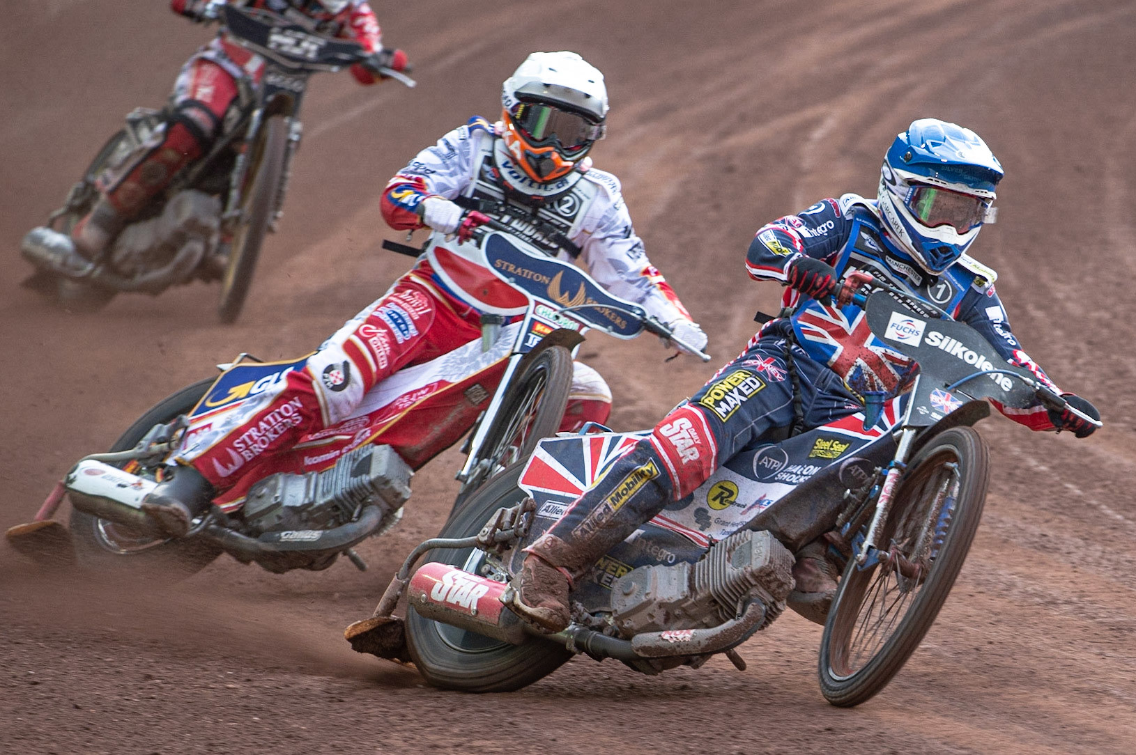 Photo: Ian Charles

Robert Lambert (Blue) leads Dominik Kubera (White)

FIM Team Speedway U-21 World Championship, National Speedway Stadium, Manchester Friday 12 July  2019