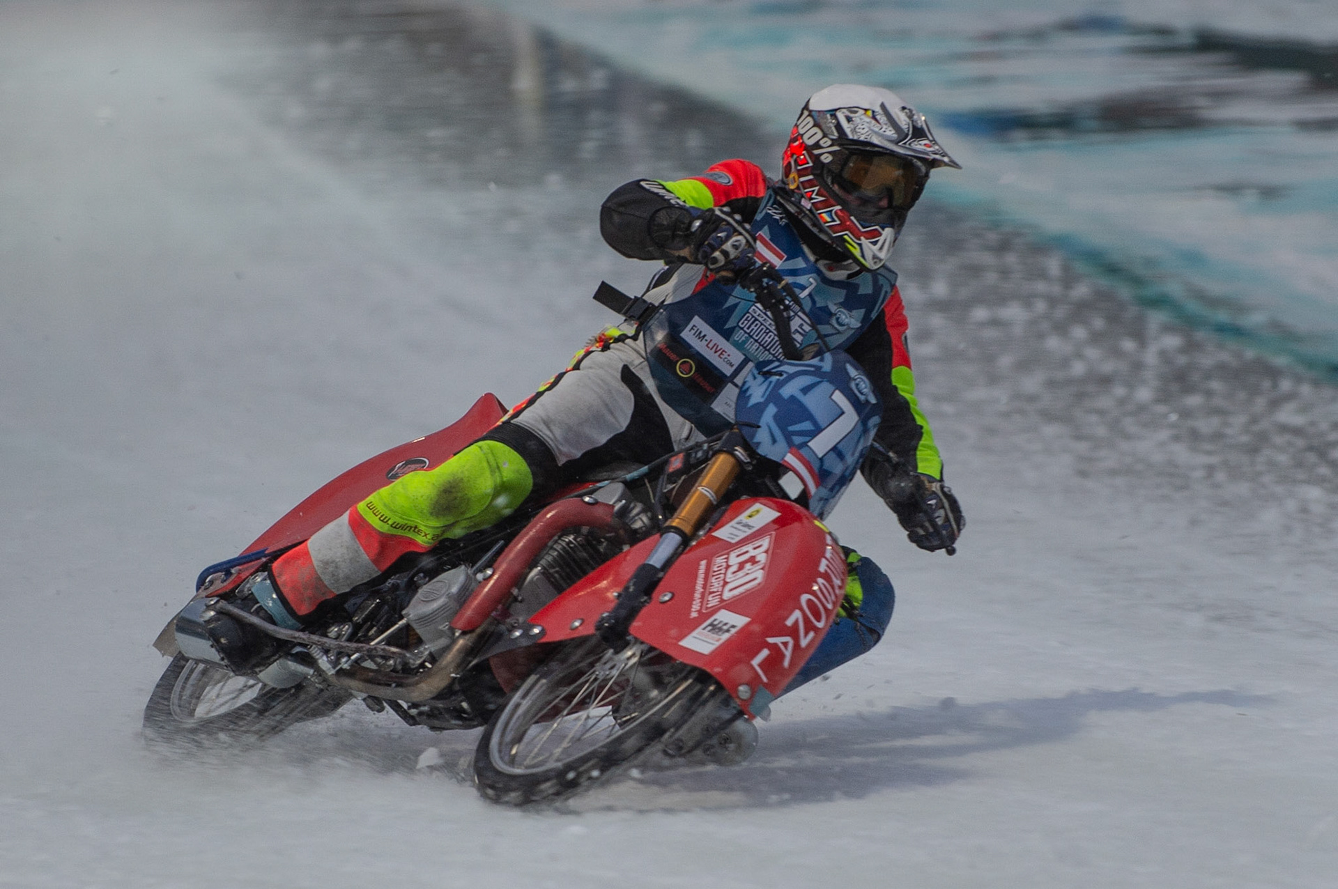 BERLIN GERMANY  - February 29   Harald Simon of Austria in action during theIce Speedway of Nations (Day 1) at the Horst-Dohm-Eisstadion, Berlin,  on Saturday 29 February 2020. (Credit: Ian Charles | MI News)