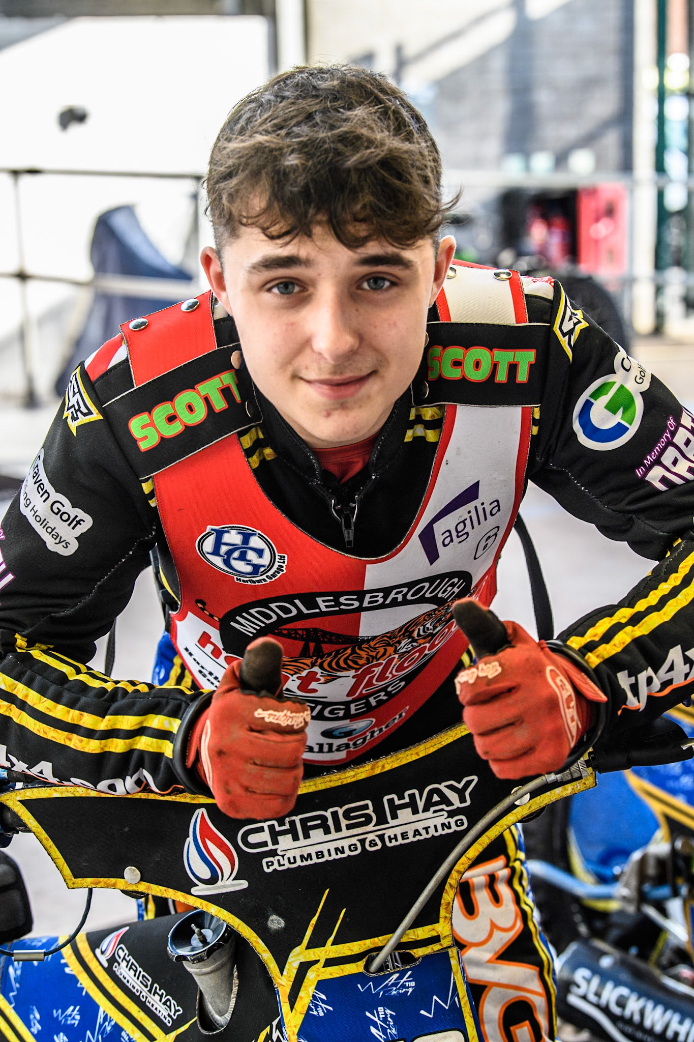 Middlesbrough Tigers' William Hocaniuk during the WSRA National Development League match between Belle Vue Colts and Middlesbrough Tigers at the National Speedway Stadium, Manchester on Monday 17th June 2024. (Photo: Ian Charles | MI News)