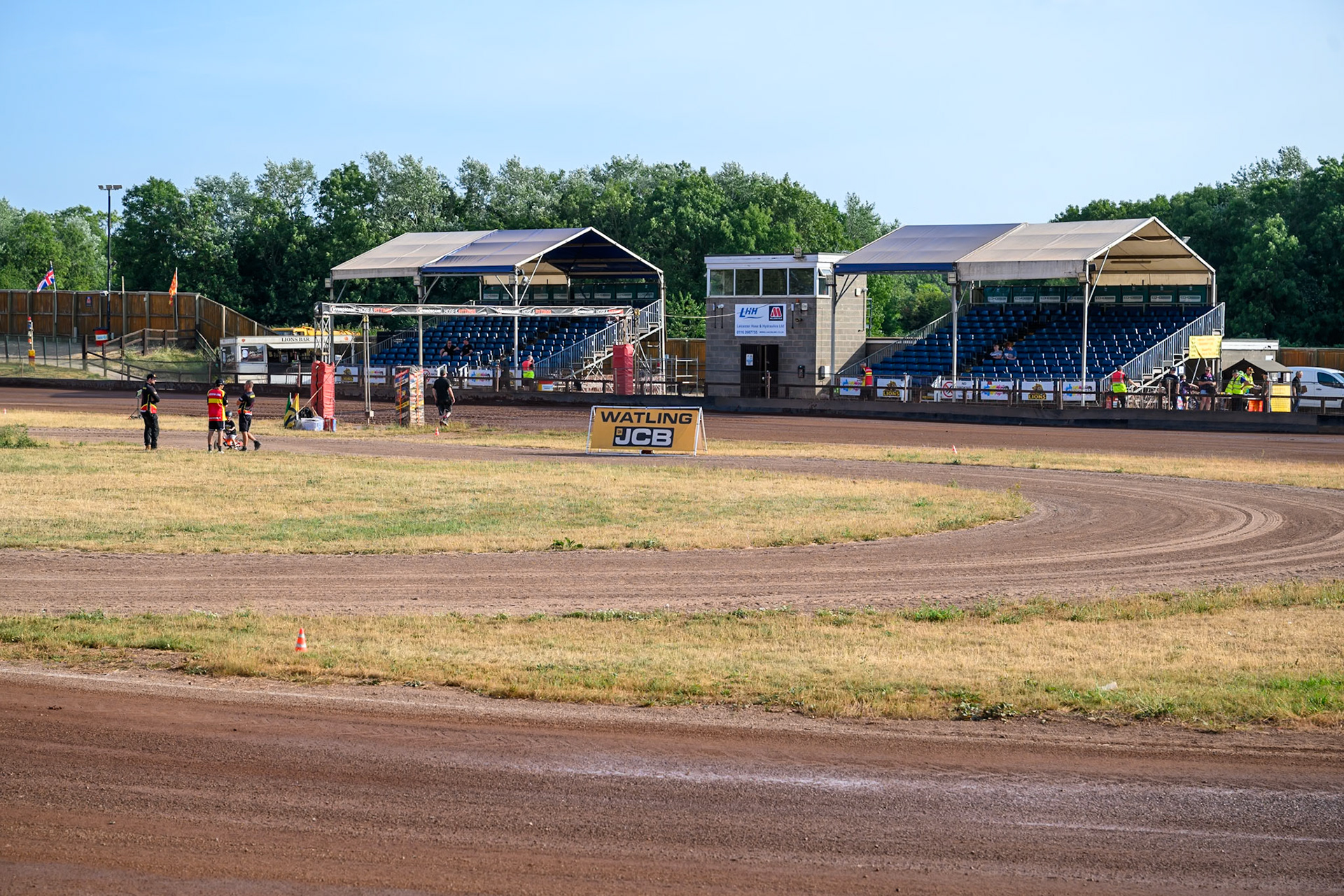 Main Stand at the Hydroscan Arena during the Rowe Motor Oil Premiership match between Leicester Lions and Belle Vue Aces at the Hydroscan Arena, Leicester on Thursday 23rd July 2026. (Photo: Ian Charles | MI News)