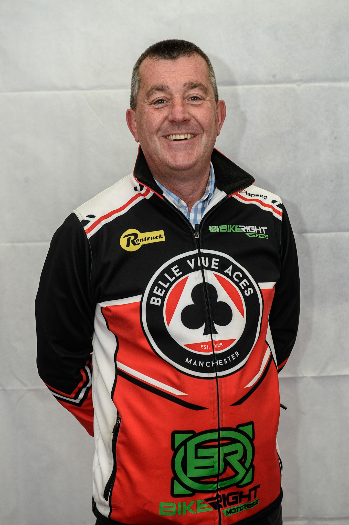 Photo: Ian CharlesAdrian Smith - Belle Vue Aces PromoterBelle Vue Press &amp; Practice, , National Speedway Stadium, Manchester Thursday  13  May  2021