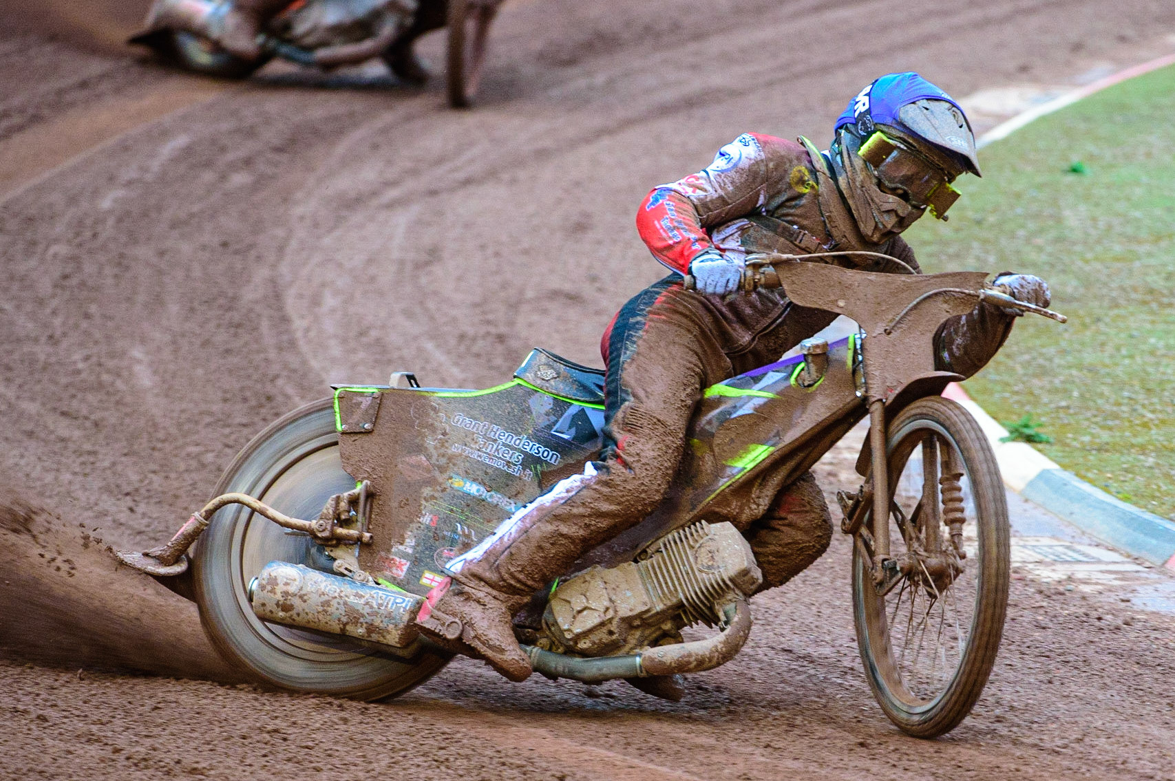 MANCHESTER, UK. MAY 16TH Tom Brennan   in action  for Belle Vue ATPI Aces  during the SGB Premiership match between Belle Vue Aces and King's Lynn Stars at the National Speedway Stadium, Manchester on Monday 16th May 2022. (Credit: Ian Charles | MI News)