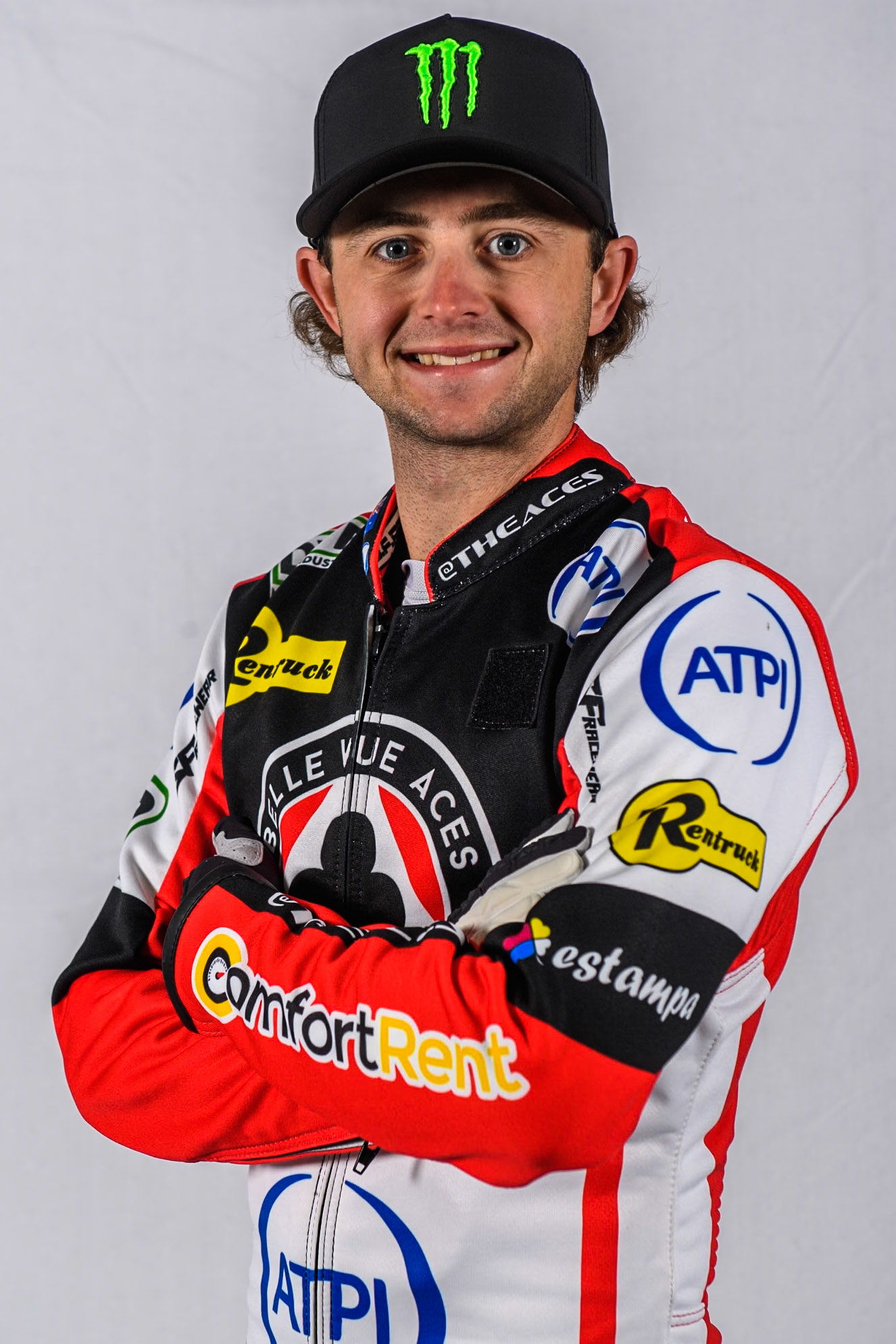 Belle Vue Aces' rider Jaimon Lidsey during the Belle Vue Aces Media Day at the National Speedway Stadium, Manchester on Monday 11th March 2024. (Photo: Ian Charles | MI News)