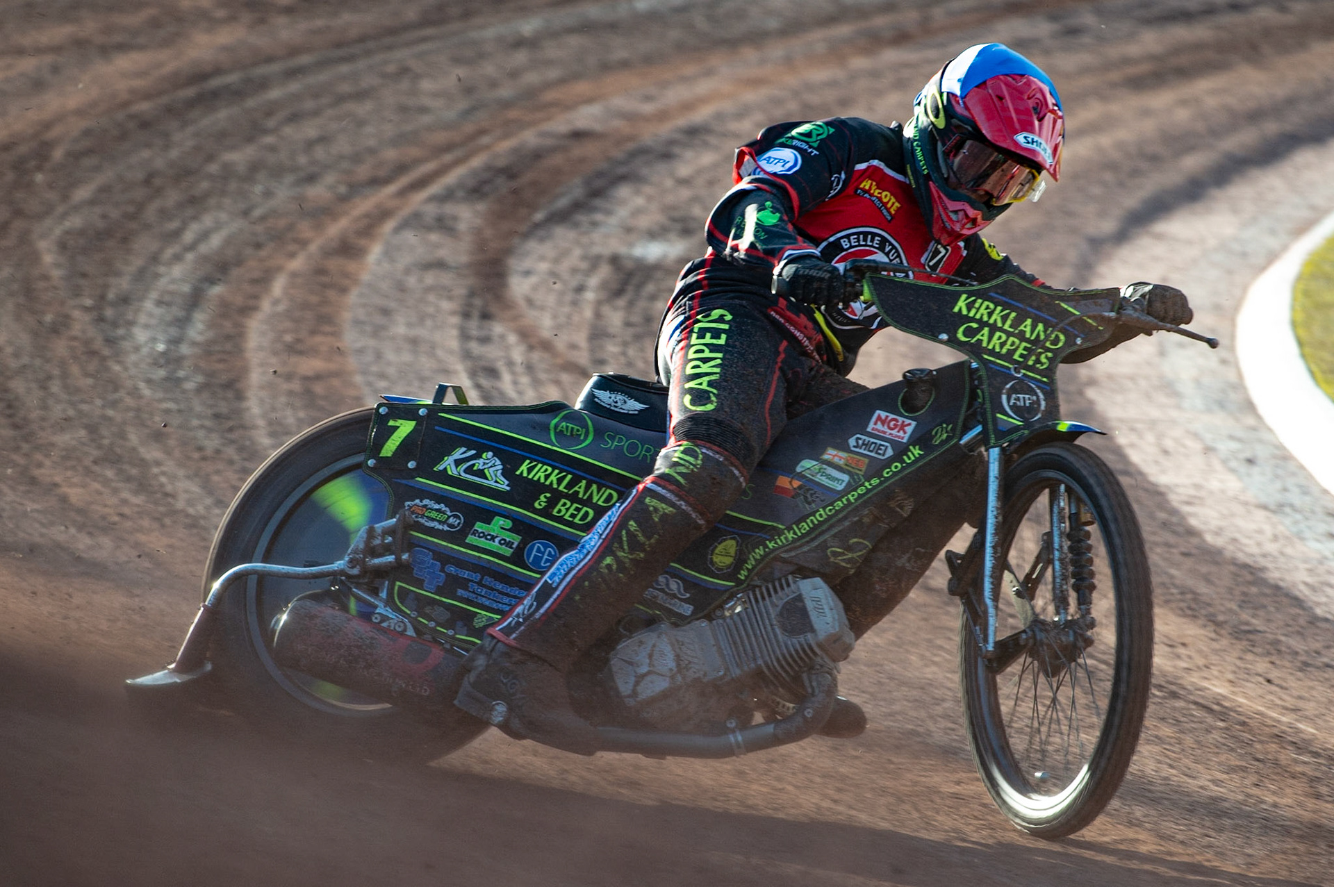 Photo by Ian Charles

Kyle Bickley  in action 

Belle Vue Aces v Poole Pirates, British Speedway Premiership, Belle Vue National Speedway Stadium, Manchester, Monday 1  July  2019