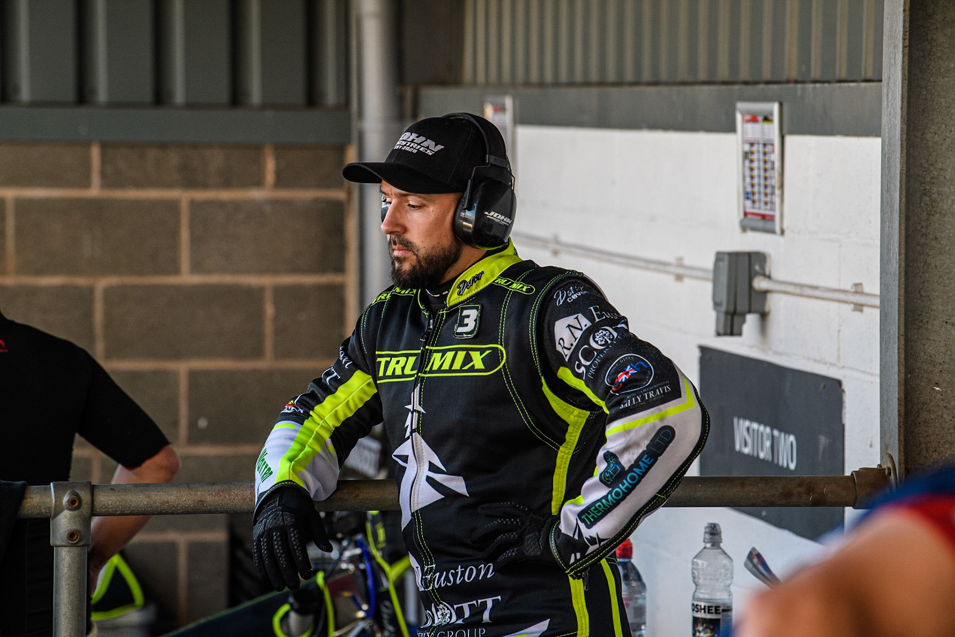 Danny King in the pits before the racing during the Sports Insure Premiership match between Belle Vue Aces and Ipswich Witches at the National Speedway Stadium, Manchester on Monday 5th June 2023. (Photo: Ian Charles | MI News)