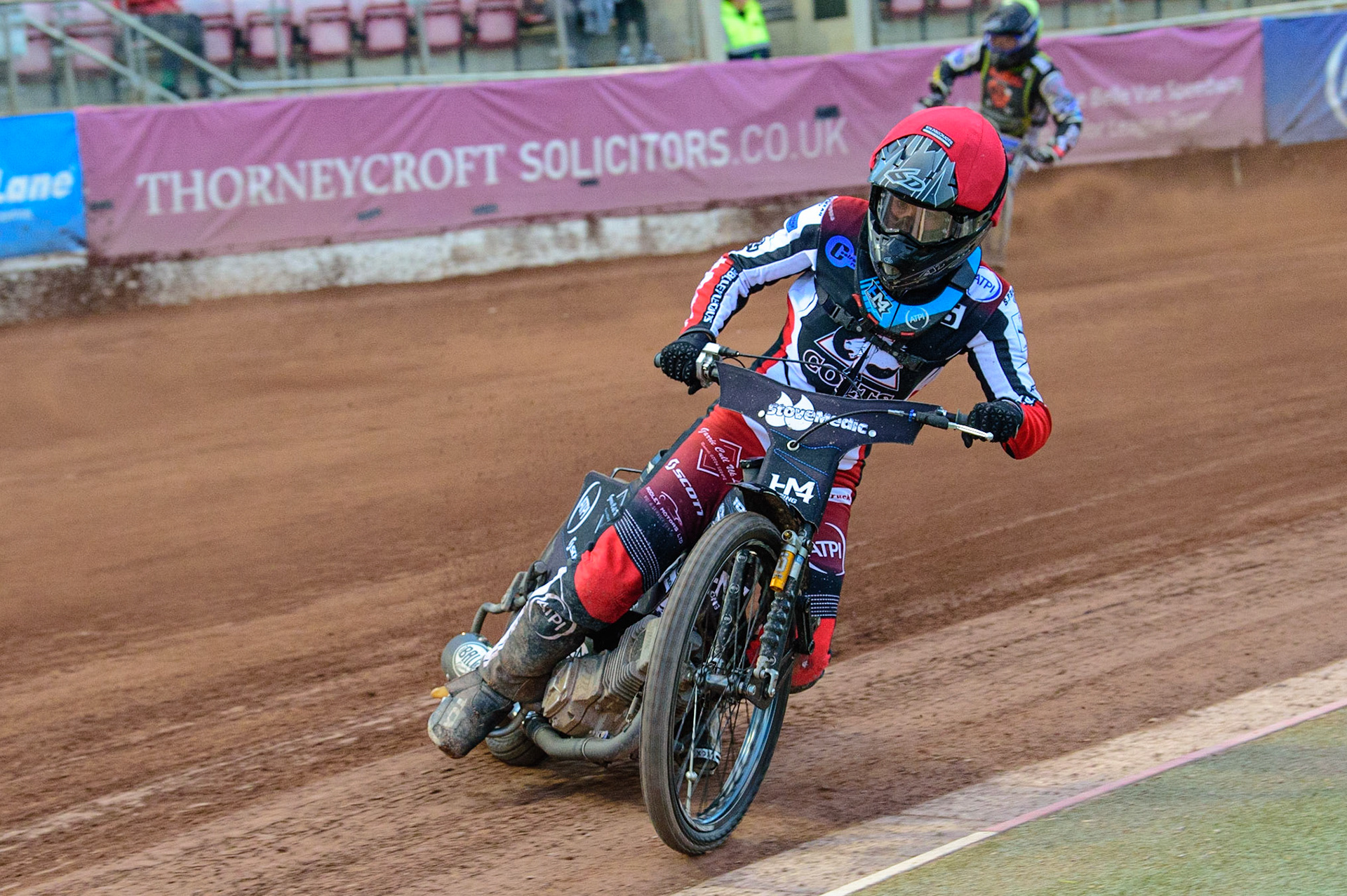 Harry McGurk  in action for Belle Vue Cool Running Colts during the National Development League match between Belle Vue Colts and Mildenhall Fens Tigers at the National Speedway Stadium, Manchester on Friday 15th July 2022. (Credit: Ian Charles | MI News)