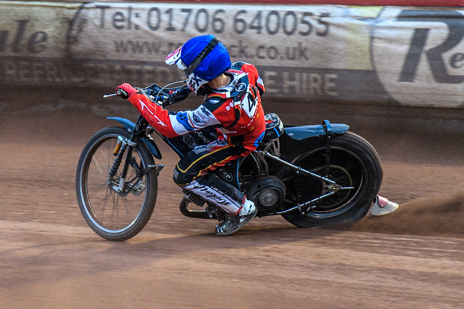 Freddy Hodder in action  for Belle Vue Cool Running Colts during the National Development League match between Belle Vue Colts and Edinburgh Monarchs Academy at the National Speedway Stadium, Manchester on Friday 21st July 2023. (Photo: Ian Charles | MI News)