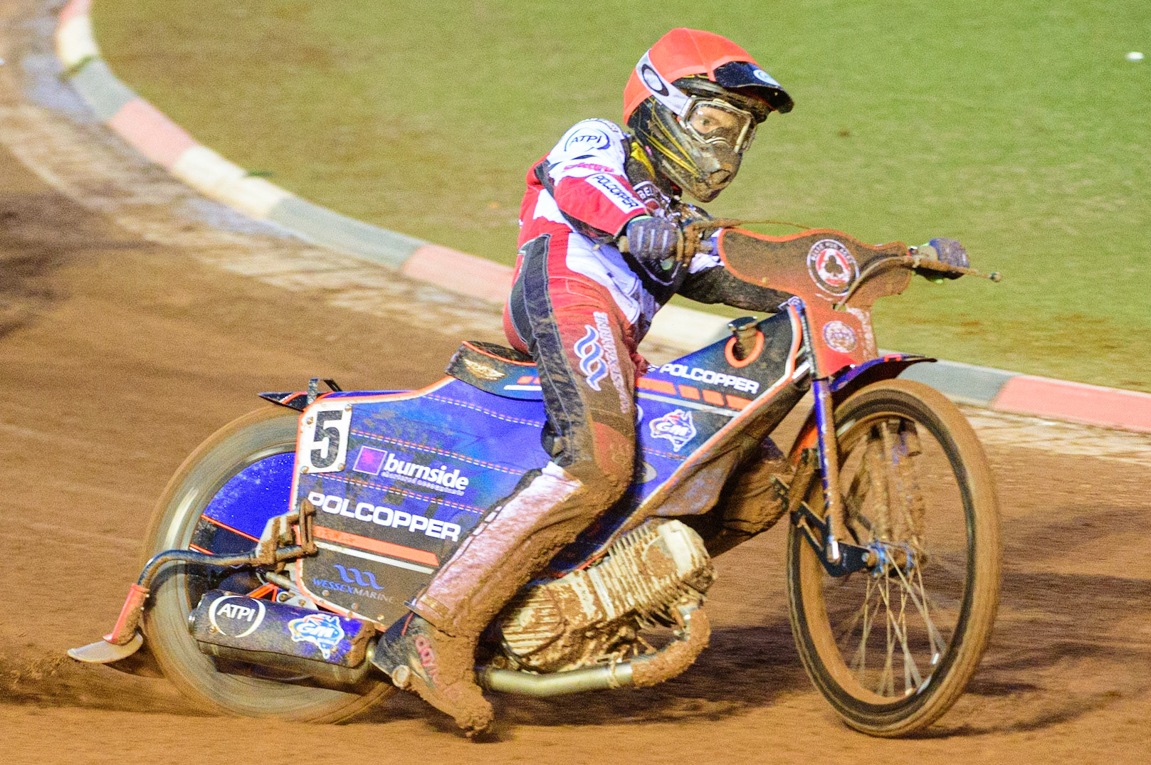 MANCHESTER, UK.  MAR 28TH. Brady Kurtz of Belle Vue  in action   during the SGB Premiership League Cup match between Belle Vue Aces and Sheffield Tigers at the National Speedway Stadium, Manchester on Monday 28th March 2022. (Credit: Ian Charles | MI News)