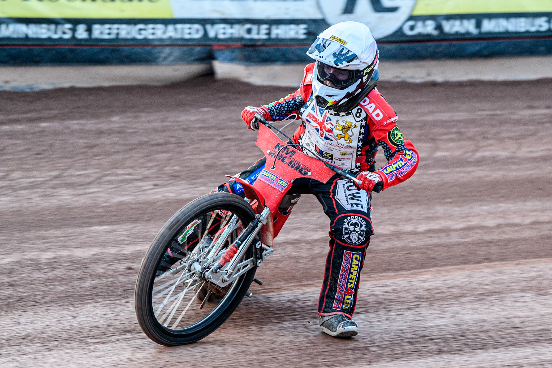 Kayden Mundy (125cc) in action during the British Youth 250cc Championships at the National Speedway Stadium, Manchester on Friday 30th August 2024. (Photo: Ian Charles | MI News)