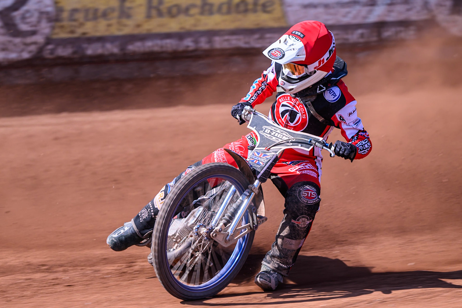 Jack Shimelt of Belle Vue Colts   in action during the WSRA National Development League match between Belle Vue Colts and Middlesbrough Tigers at the National Speedway Stadium, Manchester on Sunday 10th August 2025. (Photo: Mark Fletcher | MI News)