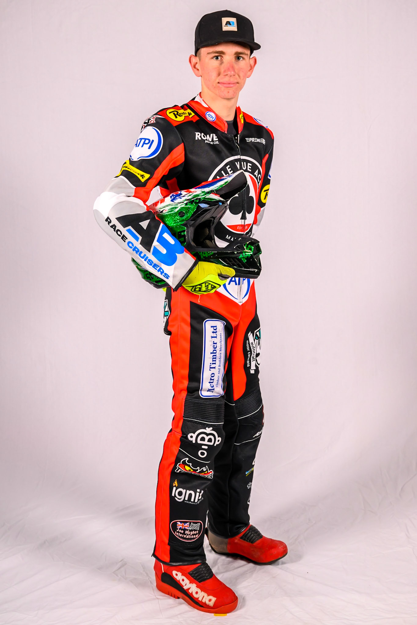 Will Cairns, Rising Star Rider of Belle Vue Aces during the Belle Vue Aces Media Day at the National Speedway Stadium, Manchester on Wednesday 11th March 2026. (Photo: Ian Charles | MI News)