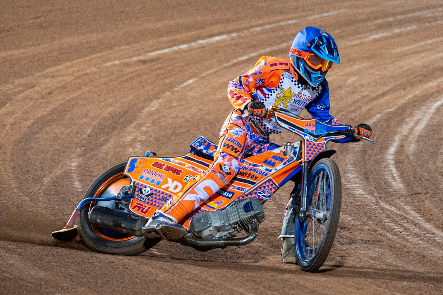 Photo: Ian CharlesSam Peters in action  (500cc B Class) British Youth Speedway Championship (Round 5), National Speedway Stadium, Manchester Saturday  10  October  2020