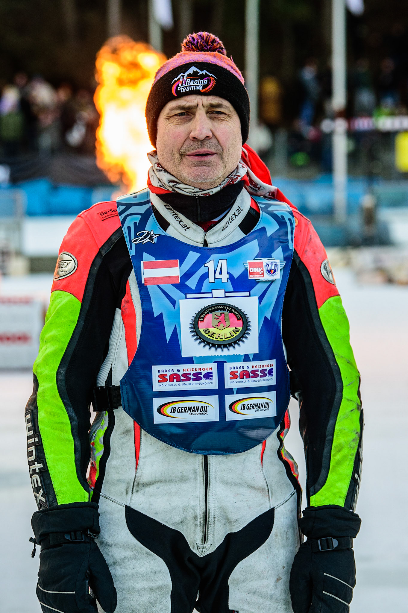 Harald Simon during the German Individual Ice Speedway Championship at Horst-Dohm-Eisstadion, Berlin on Friday 3rd March 2023. (Photo: Ian Charles | MI News)