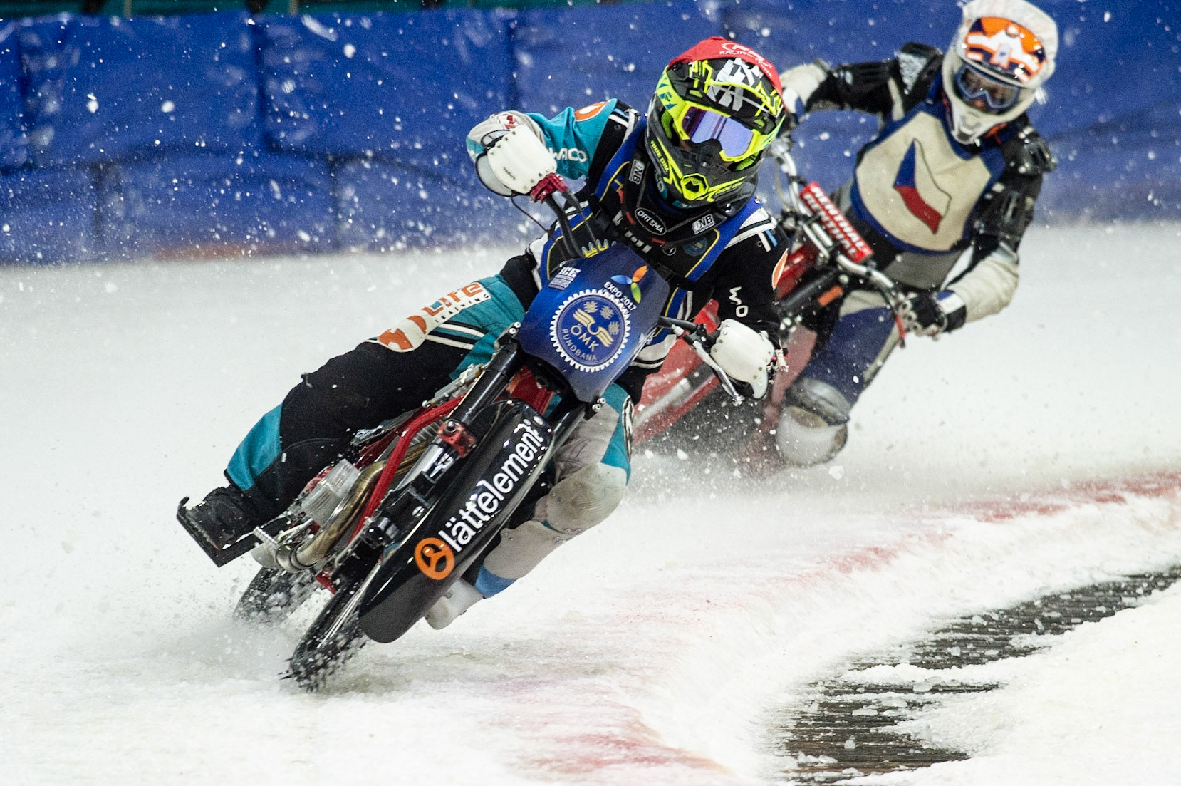 Photo: Ian Charles

Jimmy Hörnell (Red) leads David Lizák (White)

Roelof Thijs Bokaal, Ice Rink Thialf, Heerenveen, Netherlands Friday  29  March  2019