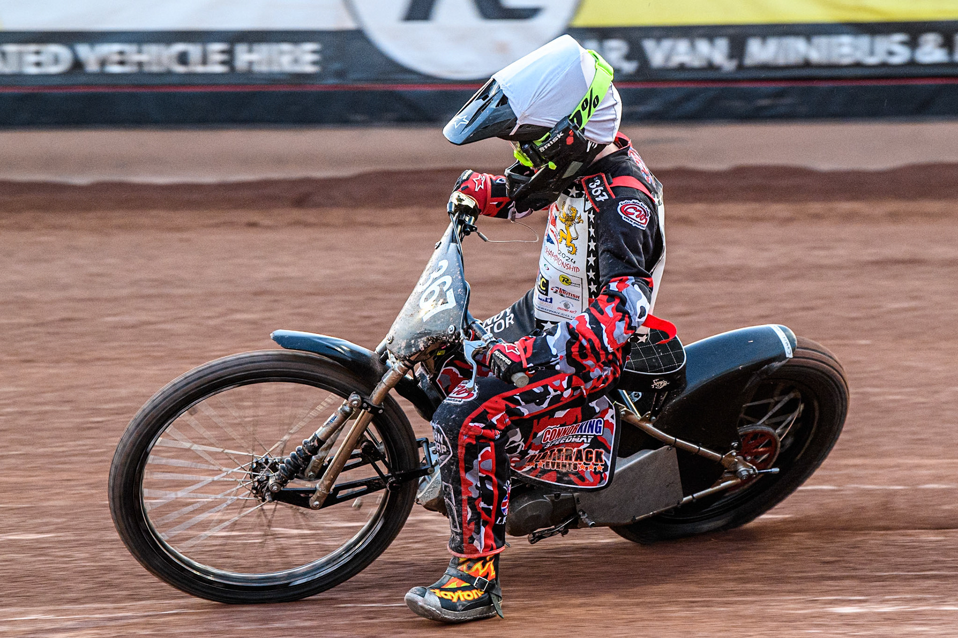 Charlie Luckman (125cc) in action during the British Youth 250cc Championships at the National Speedway Stadium, Manchester on Friday 30th August 2024. (Photo: Ian Charles | MI News)