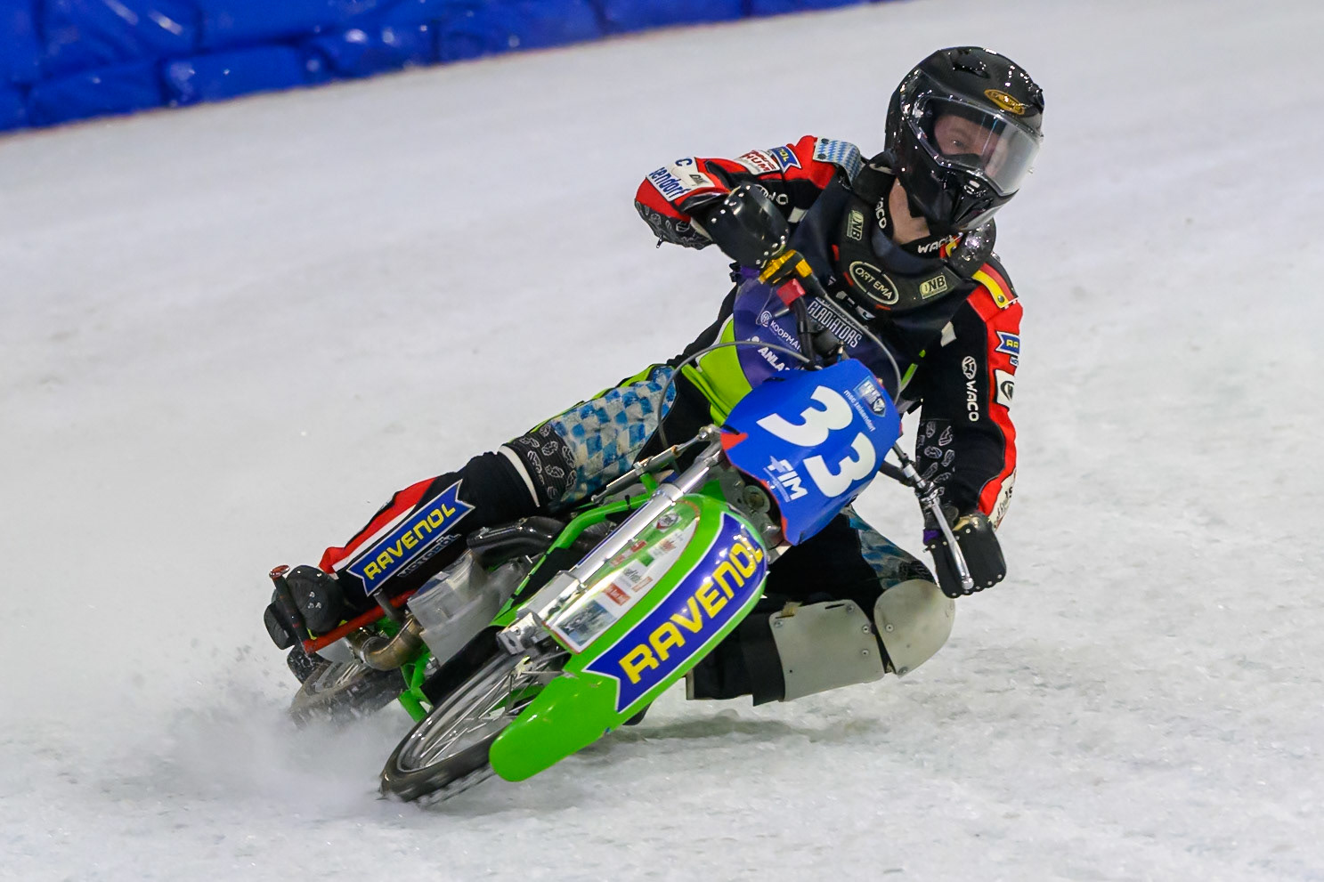 Johann Weber (33) of Germany practices during practice for the FIM Ice Speedway Gladiators World Championship Final 3 at Ice Rink Thialf, Heerenveen on Saturday 11th April 2026. (Photo: Ian Charles | MI News)