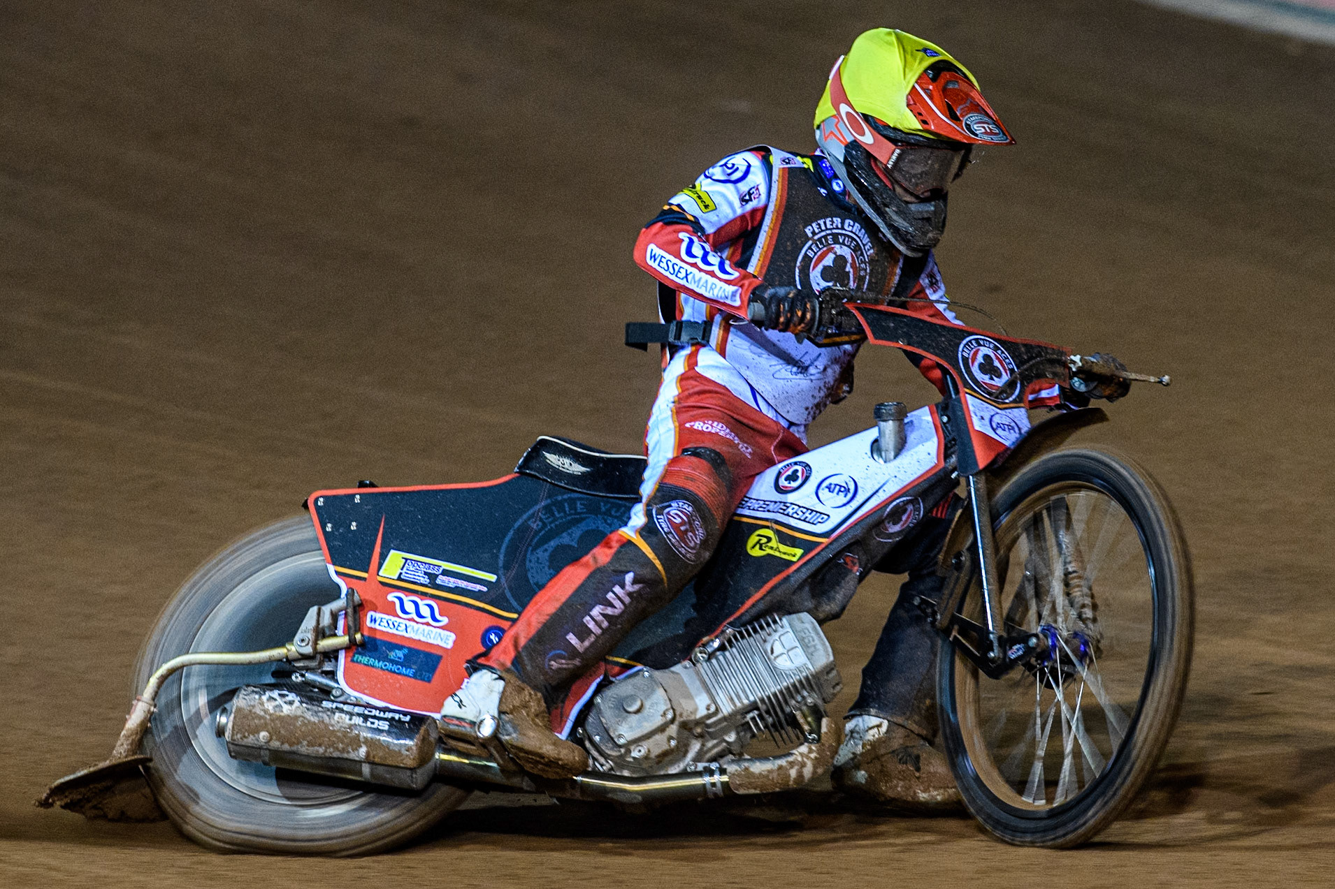 Zach Cook in action during the Peter Craven Memorial Trophy at the National Speedway Stadium, Manchester on Monday 17th March 2025. (Photo: Ian Charles | MI News)