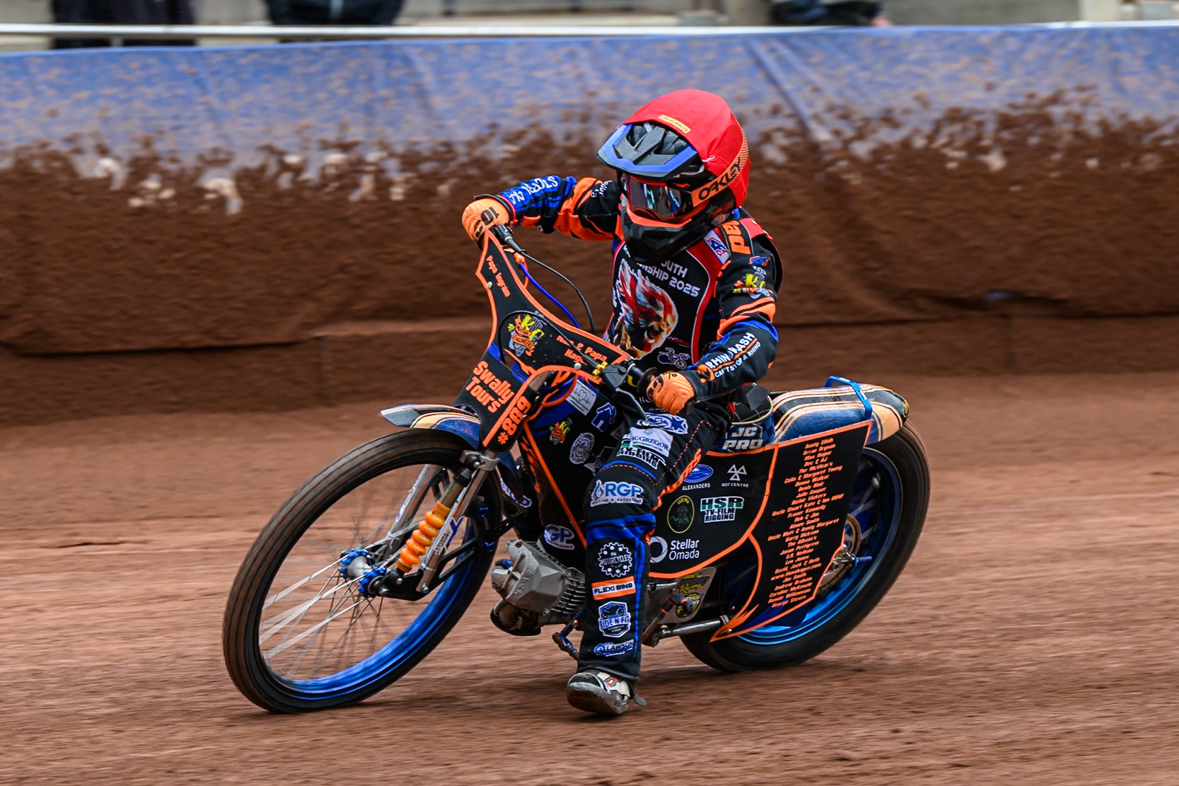Support Class Rider Callum Hague (809) in action during the British Youth Championship (125cc) Round 2A, at the National Speedway Stadium, Manchester on Sunday 1st June 2025. (Photo: Ian Charles | MI News)