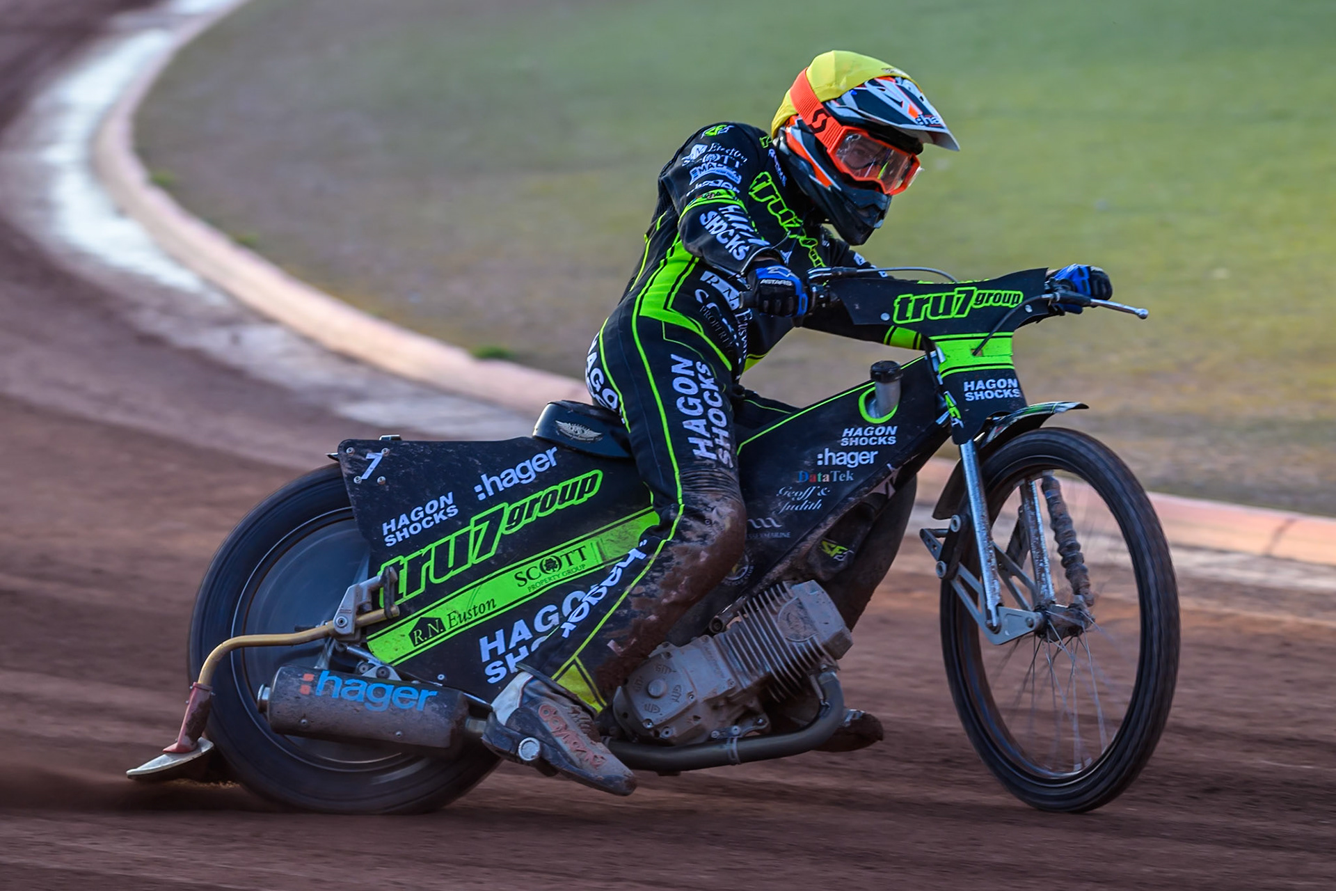 Jason Edwards of Ipswich Witches  in action during the Rowe Motor Oil Premiership match between Belle Vue Aces and Ipswich Witches at the National Speedway Stadium, Manchester on Monday 4th August 2025. (Photo: Ian Charles | MI News)