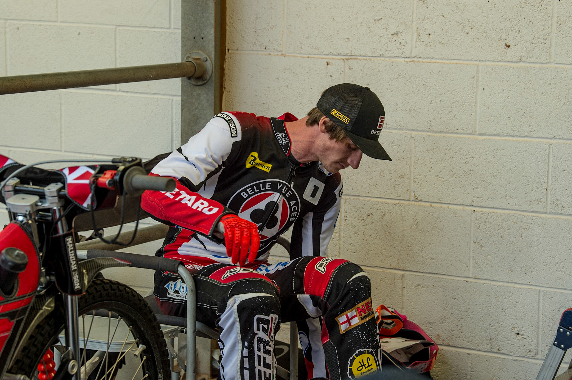 MANCHESTER, UK. JUN 13TH Max Fricke  during the SGB Premiership match between Belle Vue Aces and Wolverhampton  Wolves at the National Speedway Stadium, Manchester on Monday 13th June 2022. (Credit: Ian Charles | MI News)
