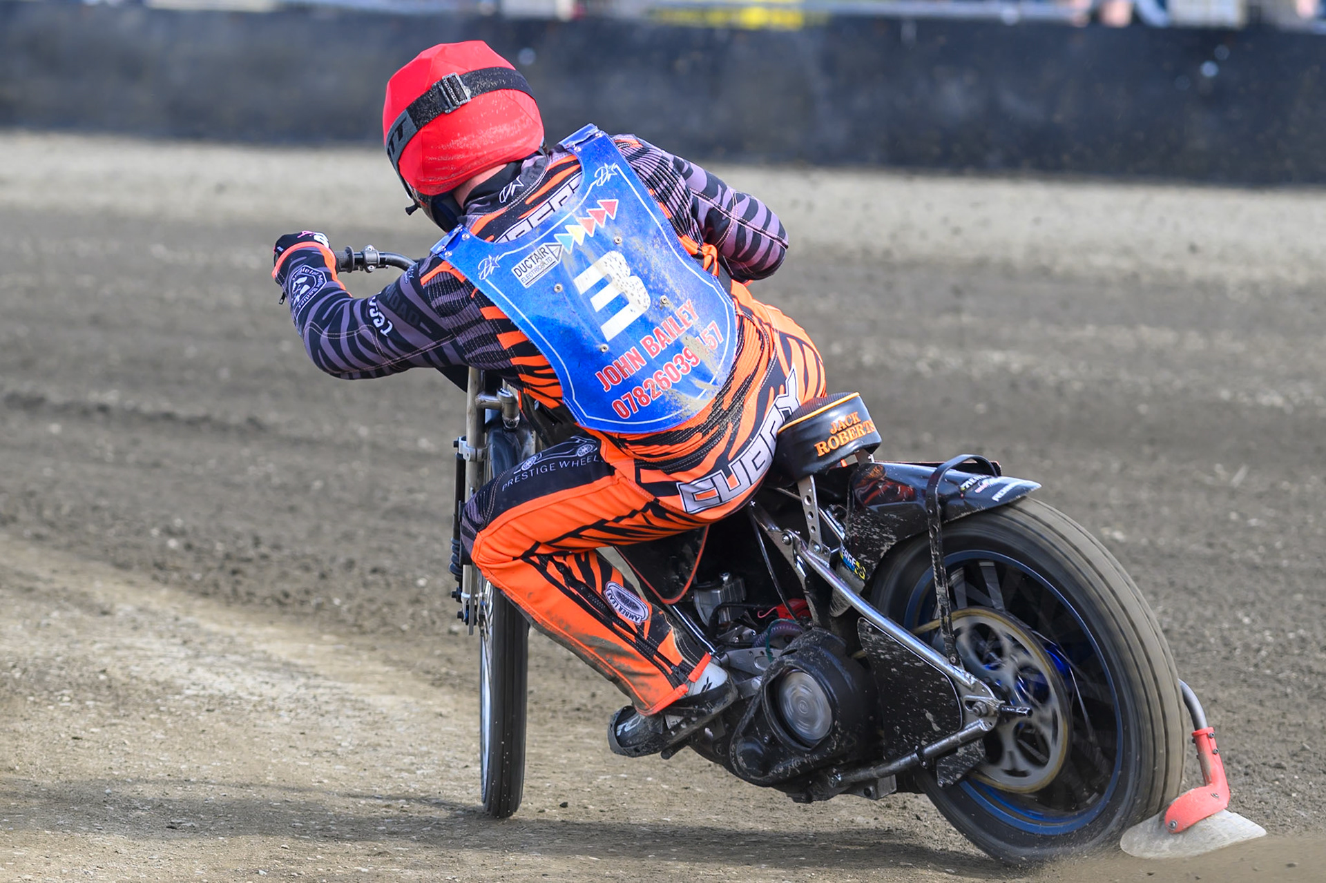 Jack Roberts of Buxton Bulls   in action during the Challenge match between Buxton Bulls and Leicester Lion Cubs at Hi-Edge Speedway, Buxton on Sunday 26th April 2026. (Photo: Ian Charles | MI News)