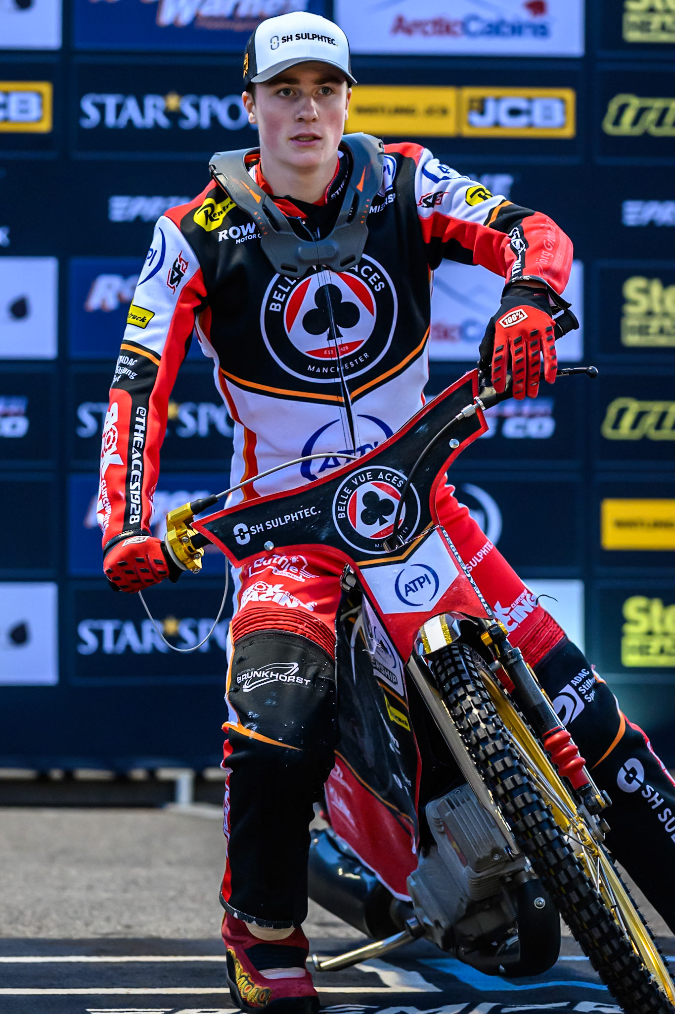 Norick Blödorn of Belle Vue Aces during the Rowe Motor Oil Premiership Play Off Semi Final 1 (1st Leg)  between Belle Vue Aces and Ipswich Witches at the National Speedway Stadium, Manchester on Monday 8th September 2025. (Photo: Ian Charles | MI News)