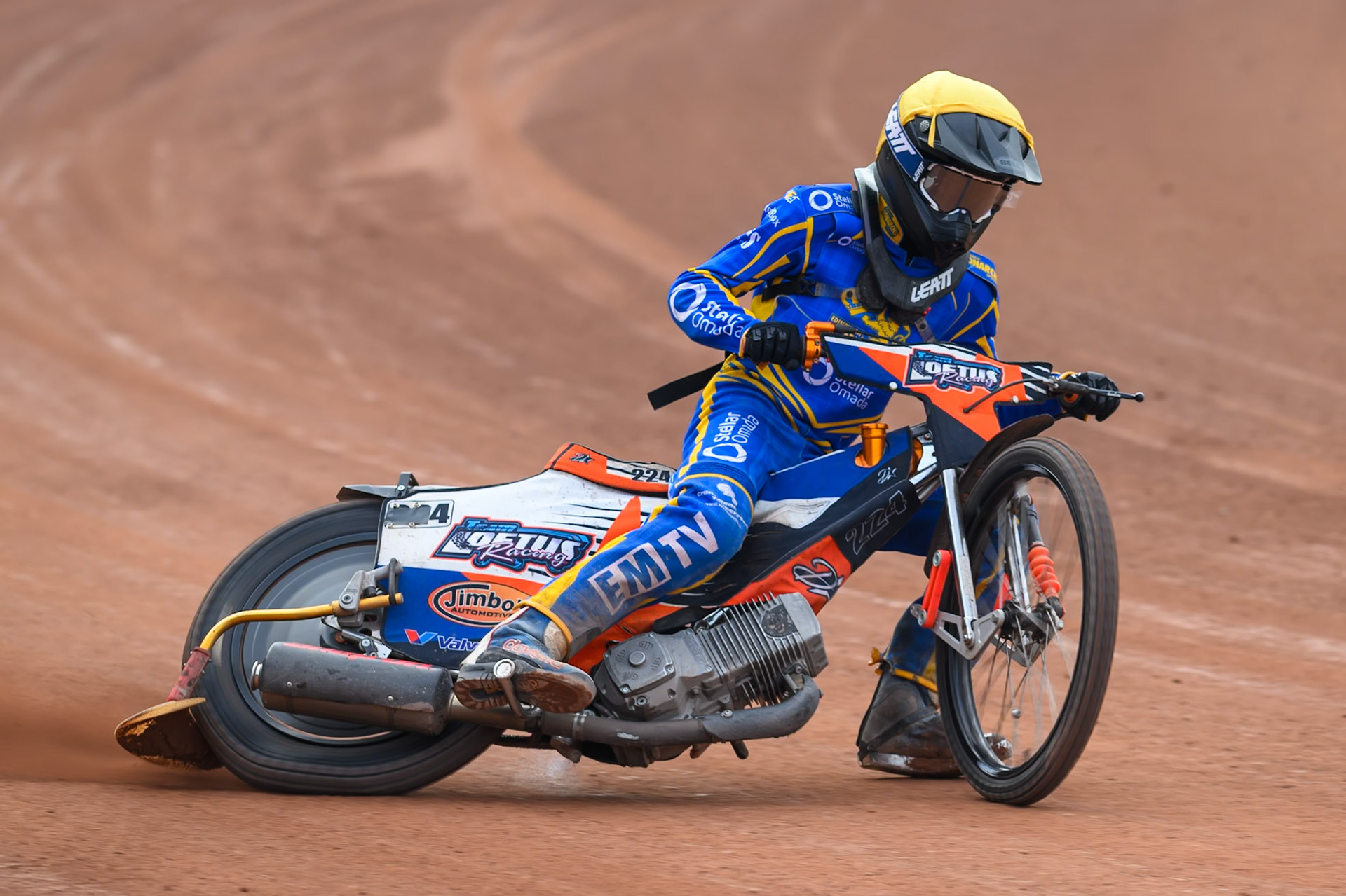 Monarchs' Jordy Loftus in action during the WSRA National Development League match between Belle Vue Aces and Edinburgh Academy at the National Speedway Stadium, Manchester on Sunday 12th October 2025. (Photo: Ian Charles | MI News)