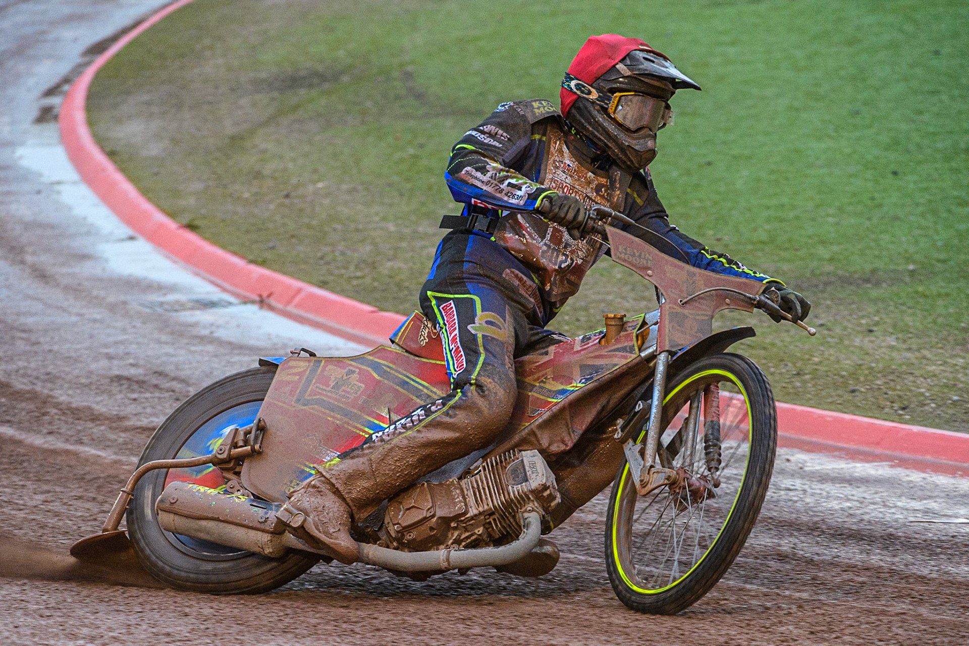 Simon Lambert in action  during the Sports Insure British Speedway Final at the National Speedway Stadium, Manchester on Monday 14th August 2023. (Photo: Ian Charles | MI News)
