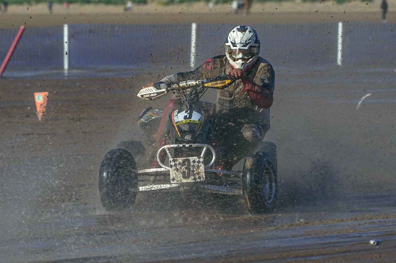 Dean Morford (3) during the Fylde ACU British Sand Racing Masters Championship on  Sunday 2nd October 2022. (Credit: Ian Charles | MI News)