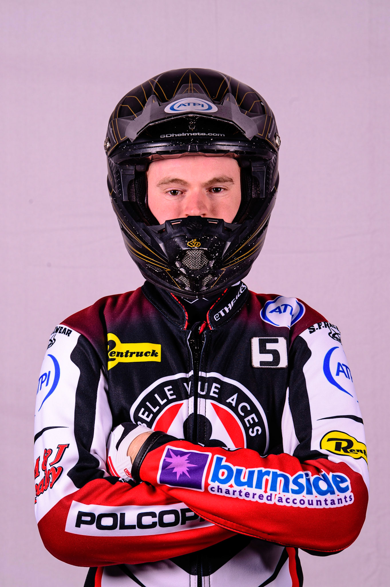 MANCHESTER, UK. MAR 14TH Brady Kurtz - Belle Vue 'ATPI' Aces during the Belle Vue Speedway Media Day at the National Speedway Stadium, Manchester on Monday 14th March 2022. (Credit: Ian Charles | MI News)