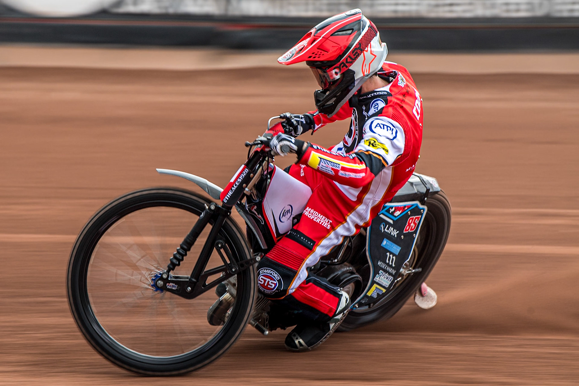 Zack Cook in action during the Belle Vue Aces Media Day at the National Speedway Stadium, Manchester on Wednesday 12th March 2025. (Photo: Ian Charles | MI News)