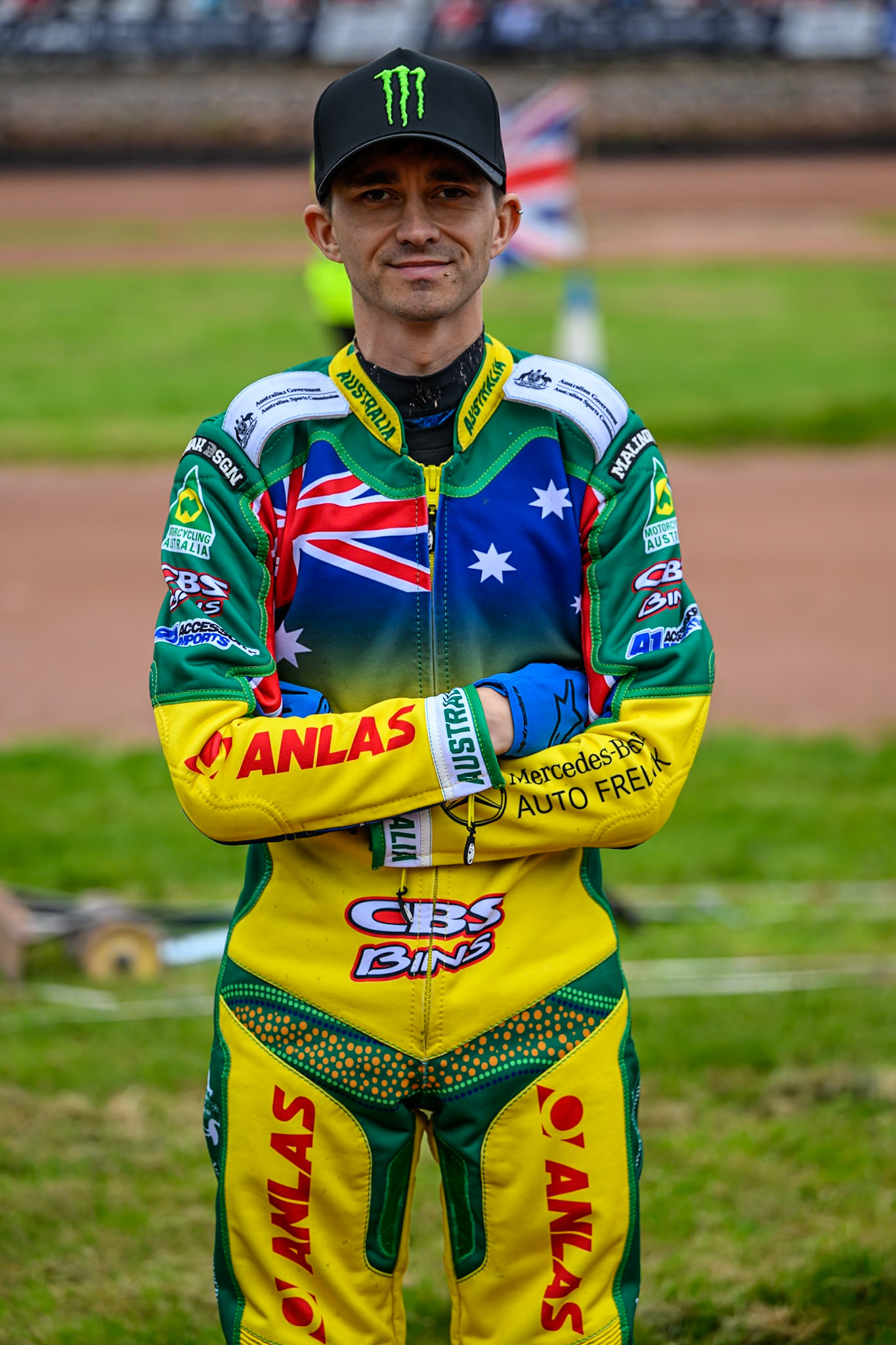 Jack Holder of Australia during the Speedway GP Qualifying Round 3 at Allied Ashfield Stadium, Glasgow on Saturday 30th May 2026. (Photo: Ian Charles | MI News)