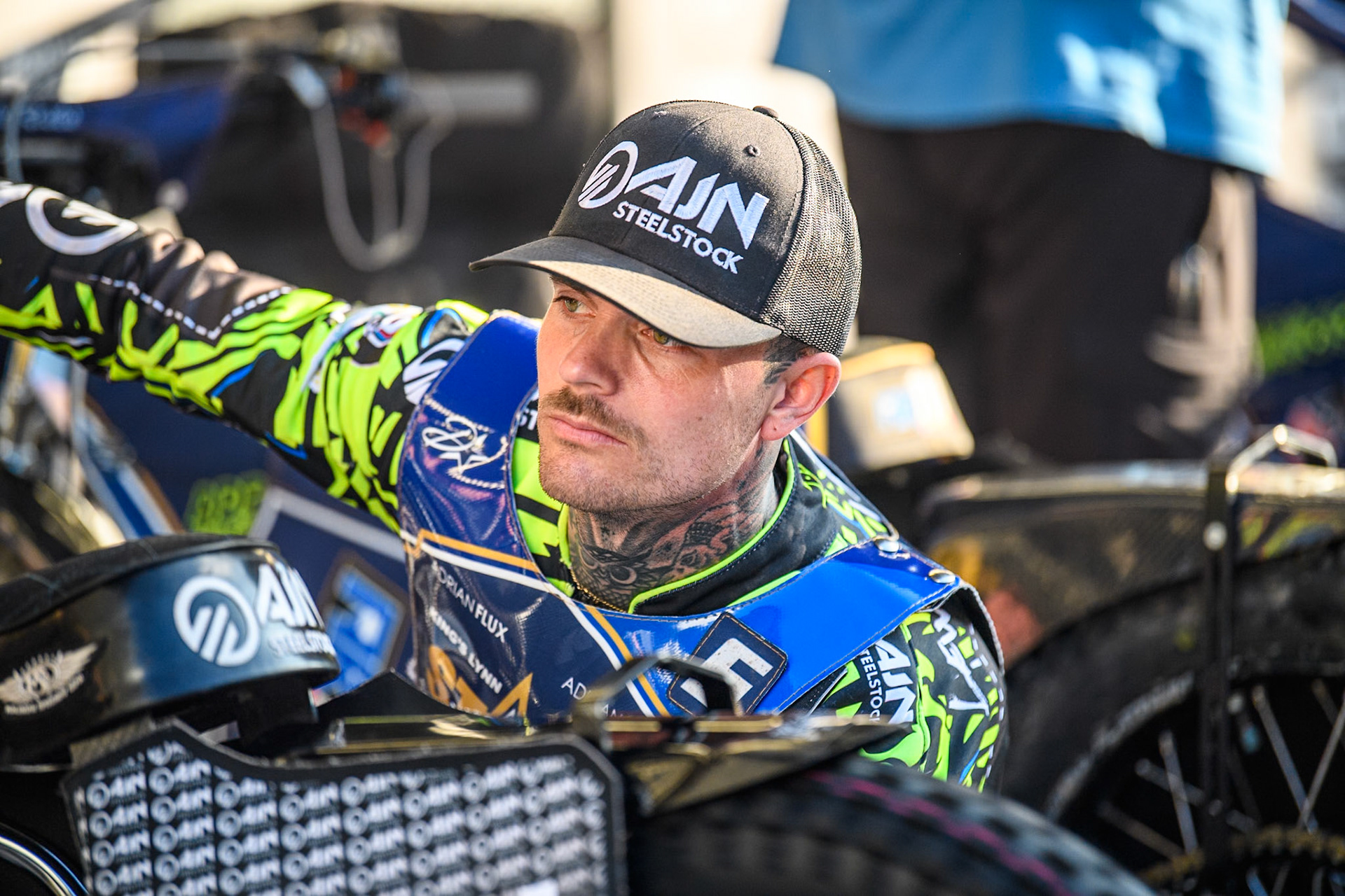Kings Lynn Stars' Lewis Kerr  during the Rowe Motor Oil Premiership match between Belle Vue Aces and King's Lynn Stars at the National Speedway Stadium, Manchester on Monday 12th August 2024. (Photo: Ian Charles | MI News)
