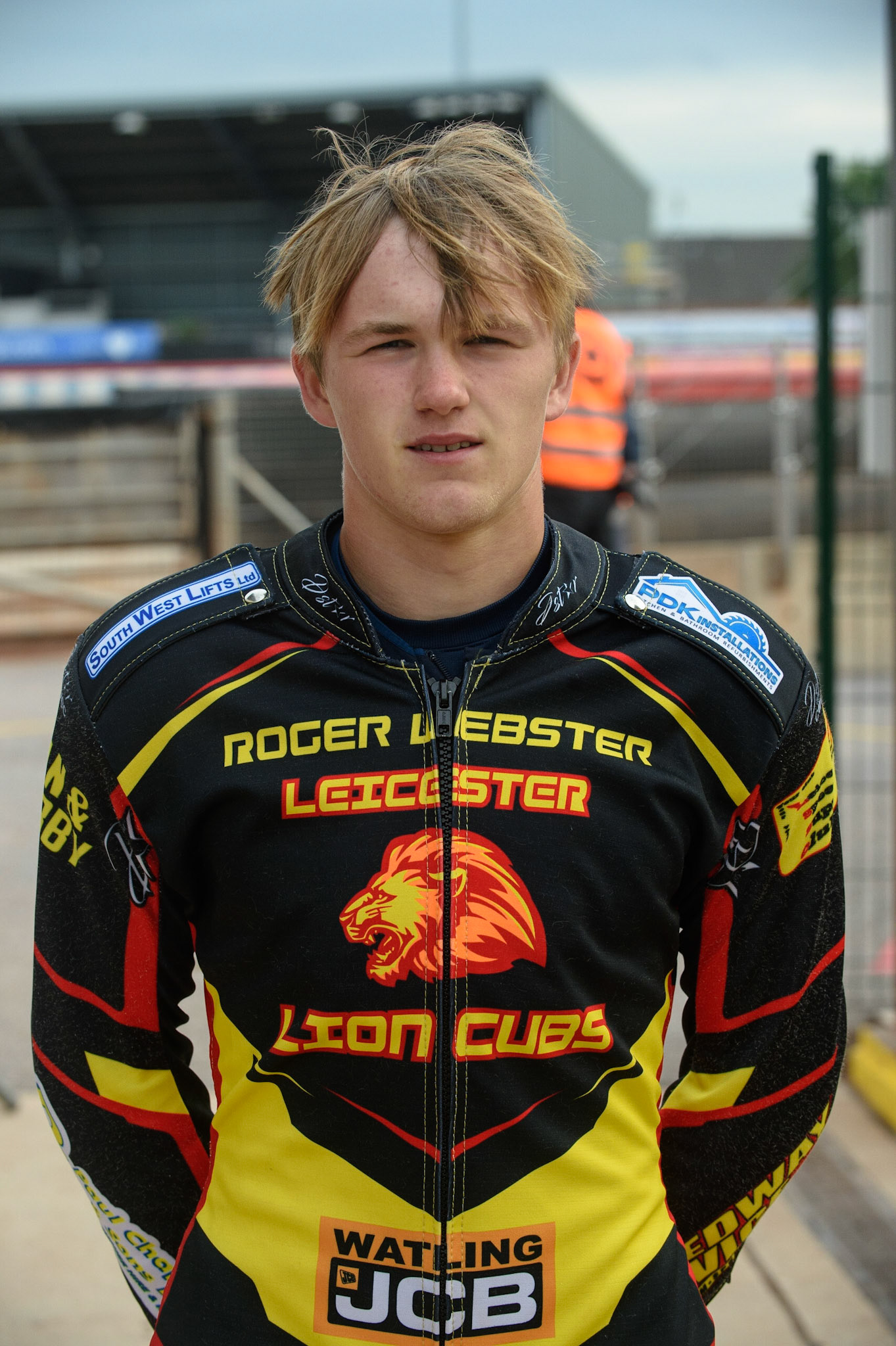 MANCHESTER, UK. JULY 29TH   Kai Ward - Leicester Lion Cubs  during the National Development League match between Belle Vue Colts and Leicester Lion Cubs at the National Speedway Stadium, Manchester on Thursday 29th July 2021. (Credit: Ian Charles | MI News)
