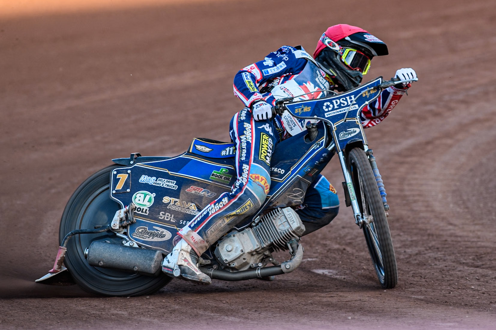 Anders Rowe in action during the Attis Insurance Sports Division British Speedway Championship Final at the National Speedway Stadium, Manchester on Saturday 8th June 2024. (Photo: Ian Charles | MI News)