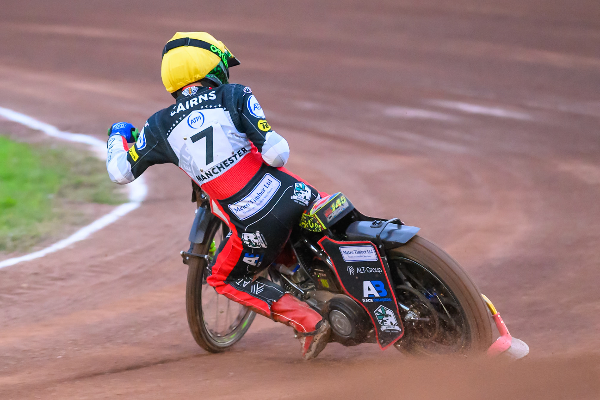 Will Cairns of Belle Vue Aces  in action during the Rowe Motor Oil Premiership match between Leicester Lions and Belle Vue Aces at the Hydroscan Arena, Leicester on Monday 7th September 2026. (Photo: Ian Charles | MI News)
