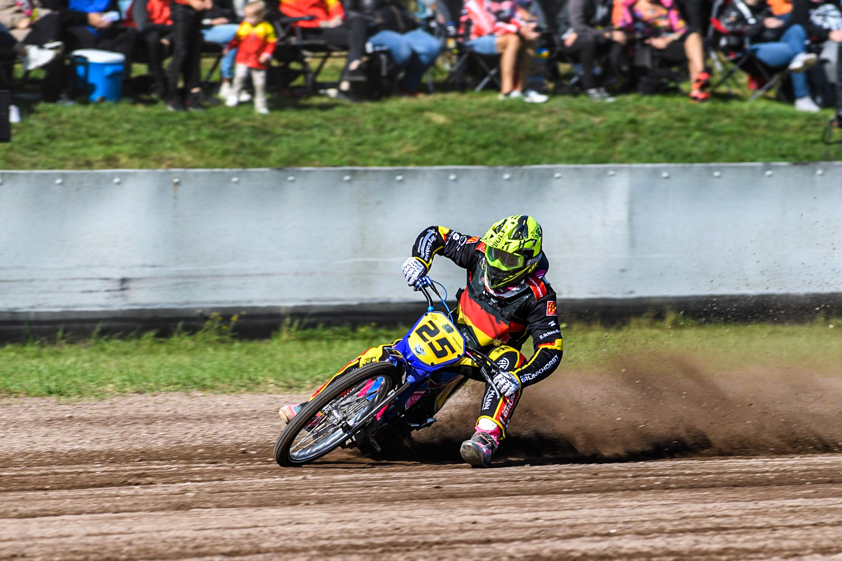 Stephan Katt practices  during the FIM Long Track Of Nations event at the Speed Centre Roden on Sunday 24th September 2023. (Photo: Ian Charles | MI News)