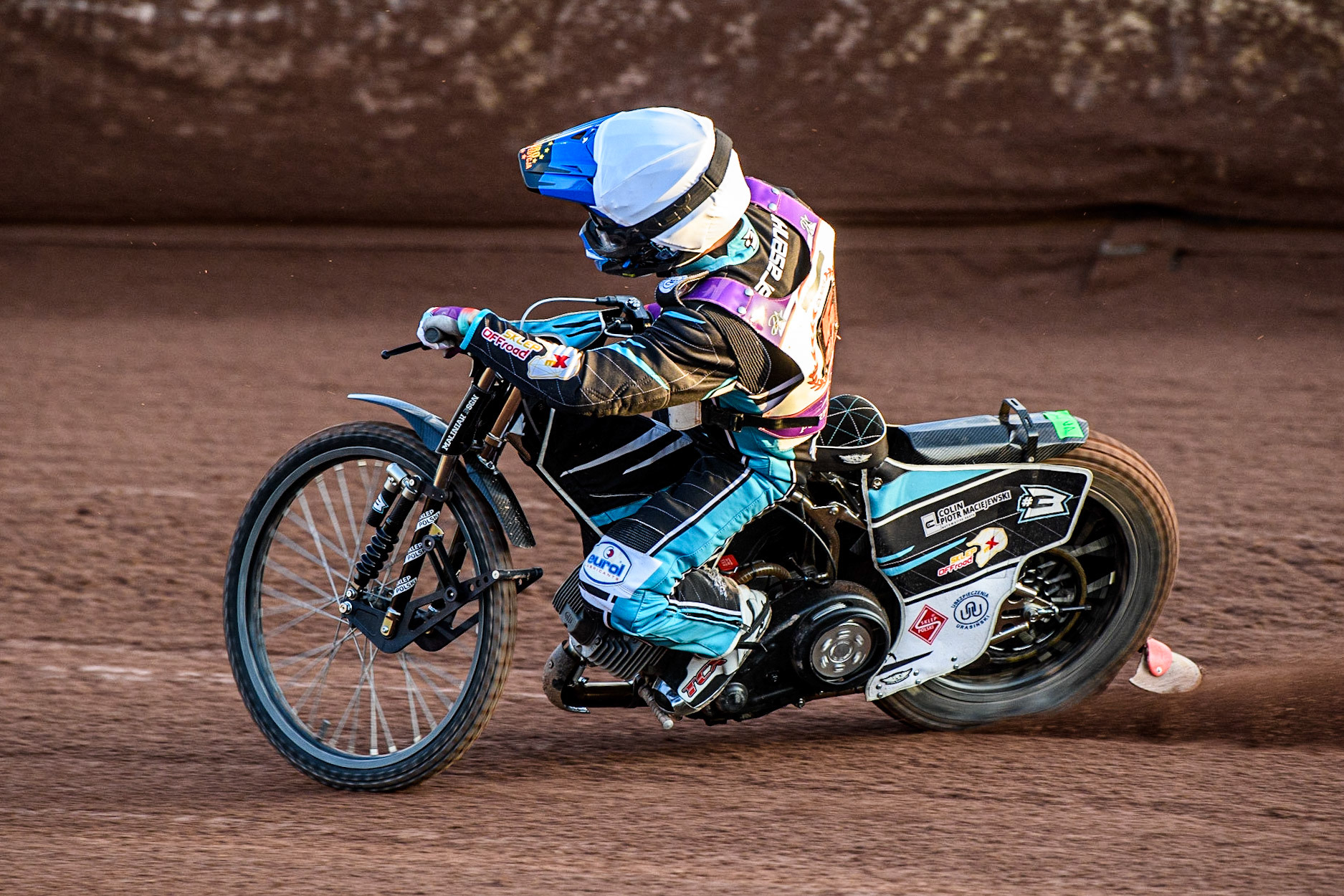 Vadim Tarasenko in action for Peterborough Crendon Panthers during the Sports Insure Premiership match between Belle Vue Aces and Peterborough at the National Speedway Stadium, Manchester on Monday 19th June 2023. (Photo: Ian Charles | MI News)
