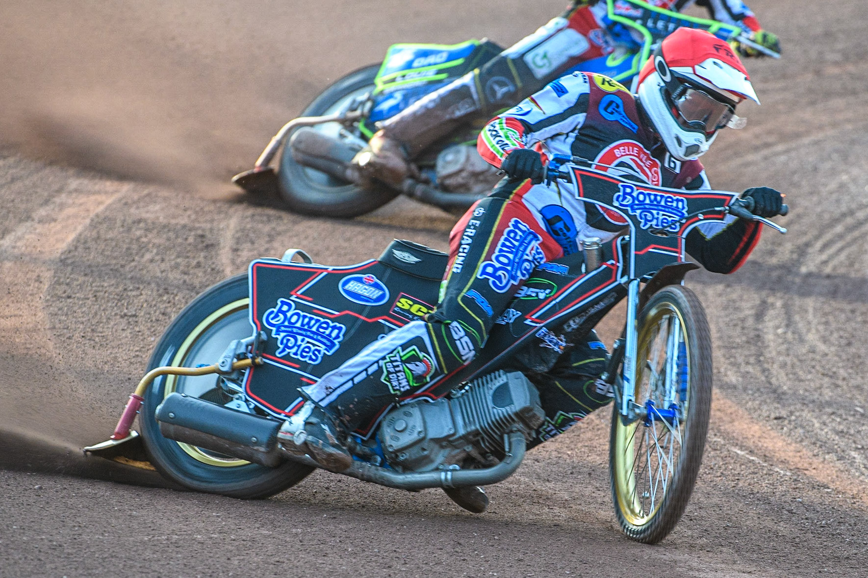 Paul Bowen in action  for Belle Vue Cool Running Colts during the National Development League match between Belle Vue Colts and Kent Royals at the National Speedway Stadium, Manchester on Friday 7th July 2023. (Photo: Ian Charles | MI News)
